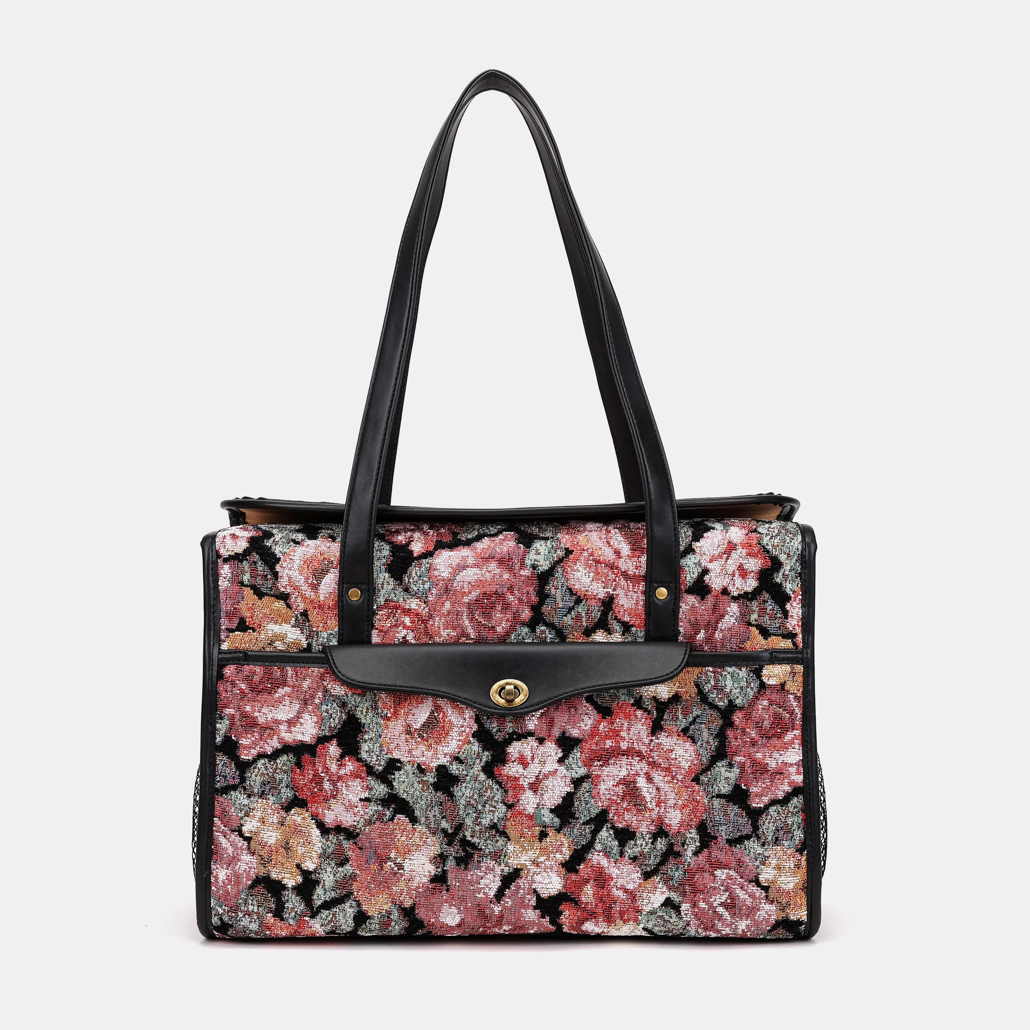 Floral Rose Vintage Carpet Diaper Bag Carpetbag of America main