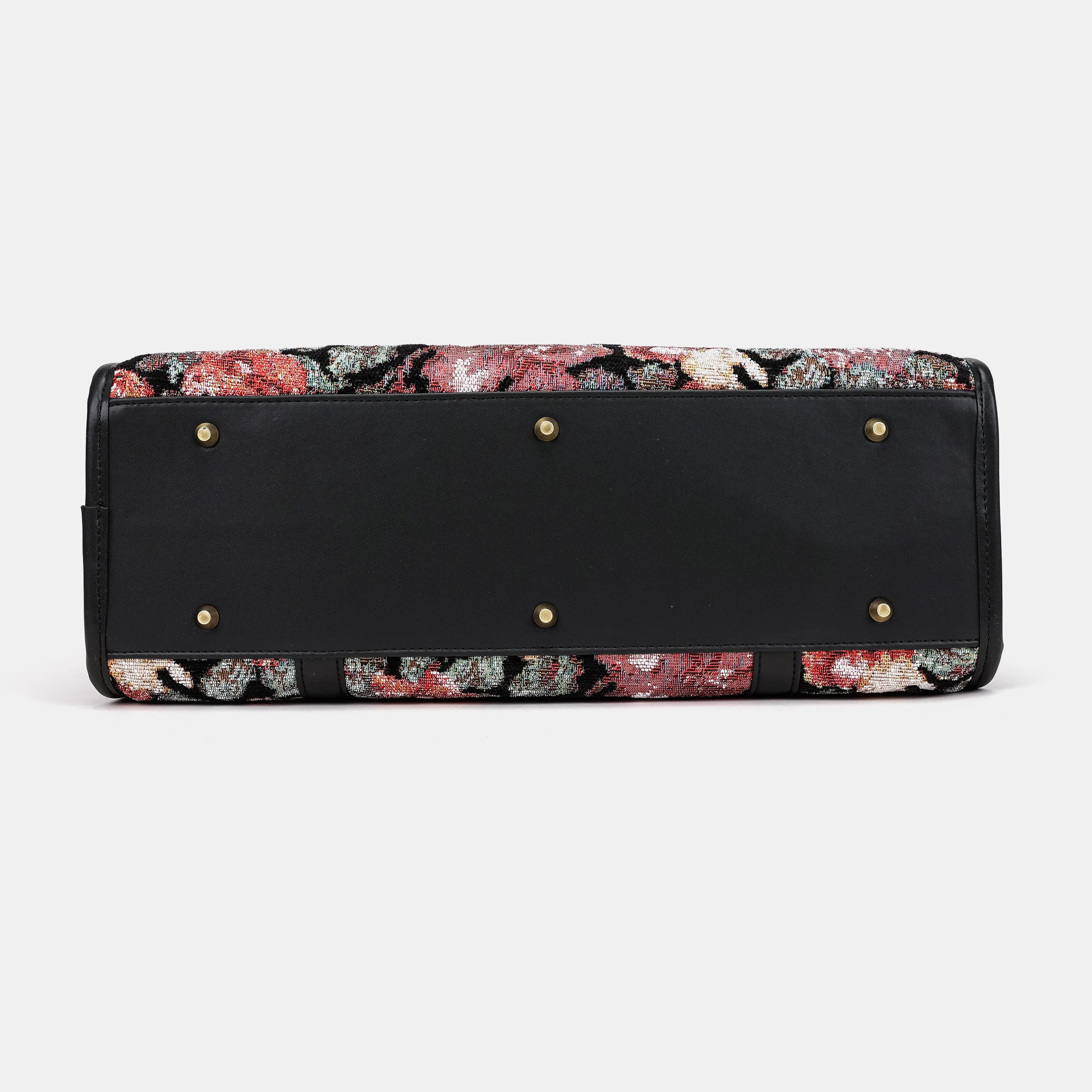 Floral Rose Vintage Carpet Diaper Bag Carpetbag of America bottom