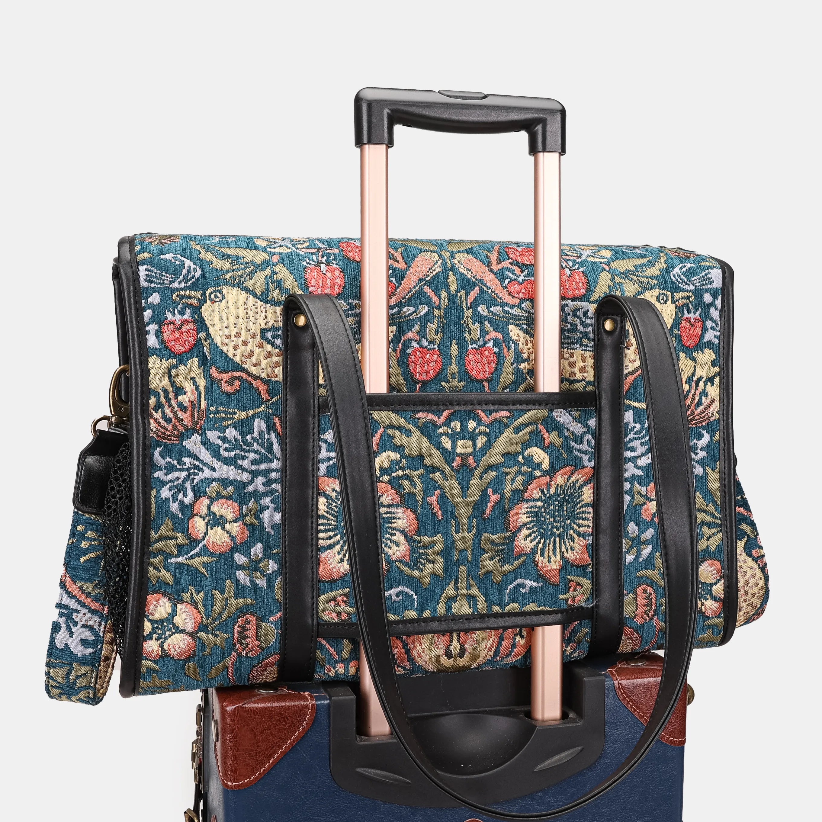 William Morris Strawberry Thief Vintage Carpet Diaper Bag of America luggage sleeve