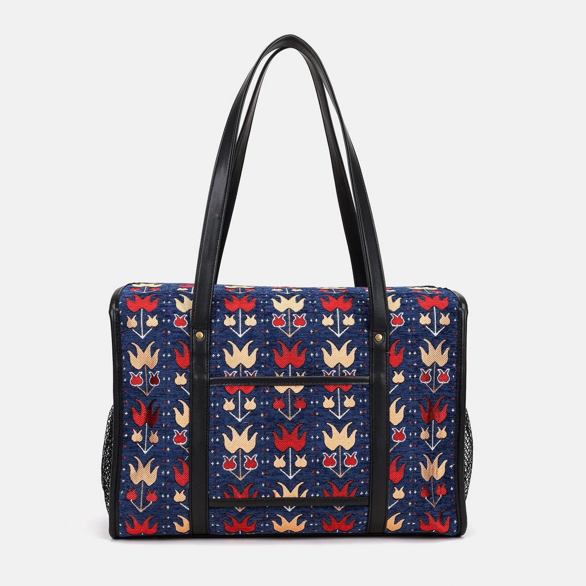 Poppy Bloom Vintage Carpet Diaper Bag Carpetbag of America back