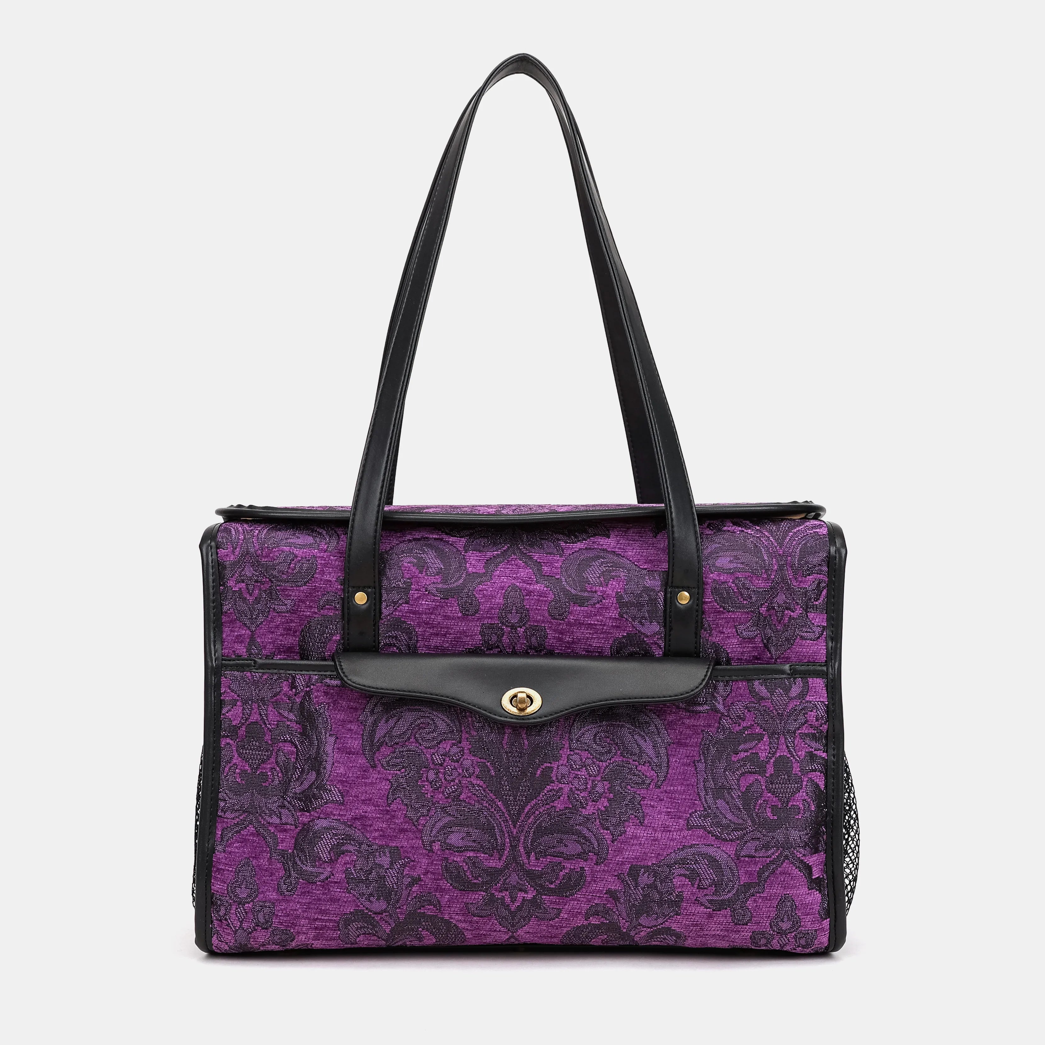 Victorian Blossom Purple Vintage Carpet Diaper Bag of America main