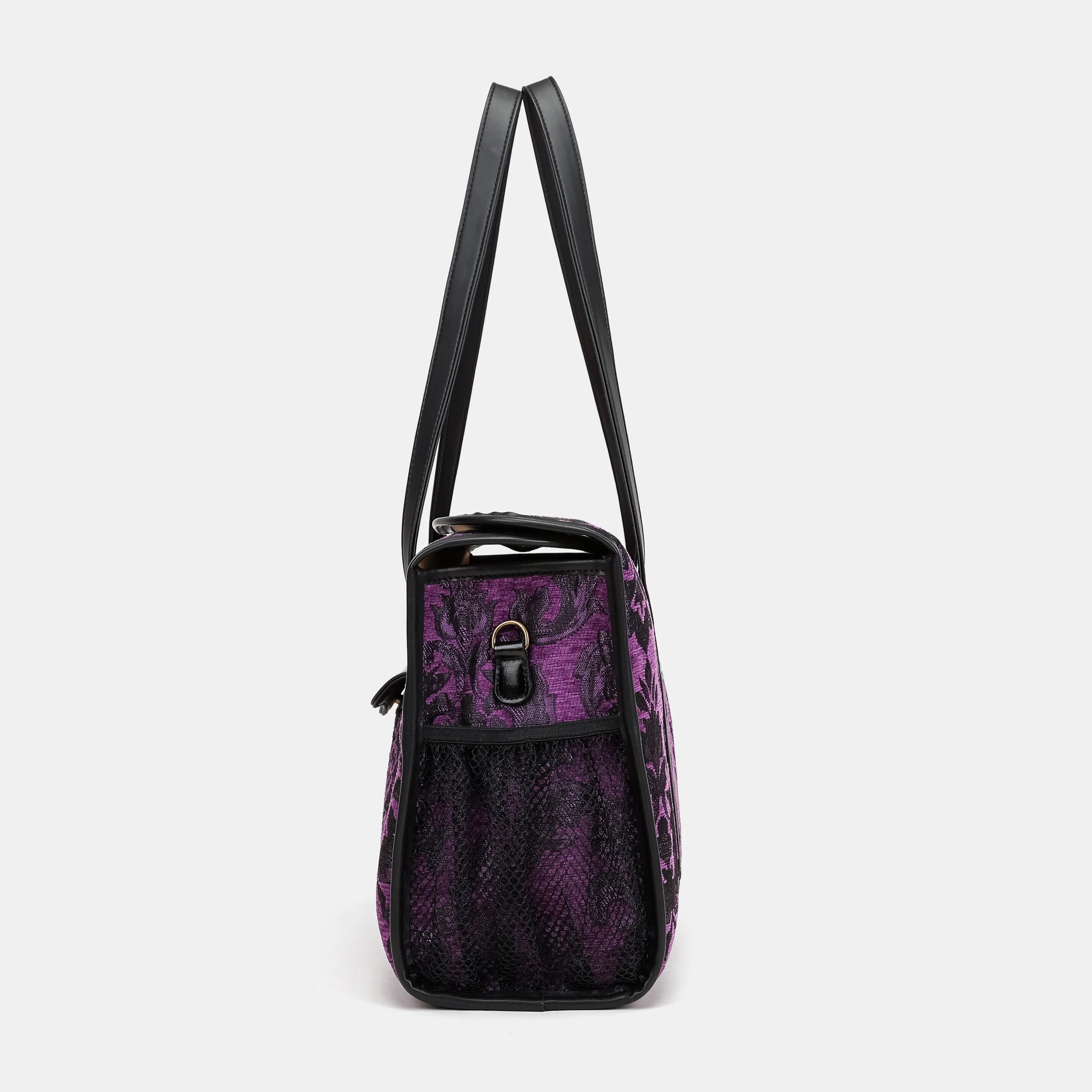 Victorian Blossom Purple Vintage Carpet Diaper Bag of America side