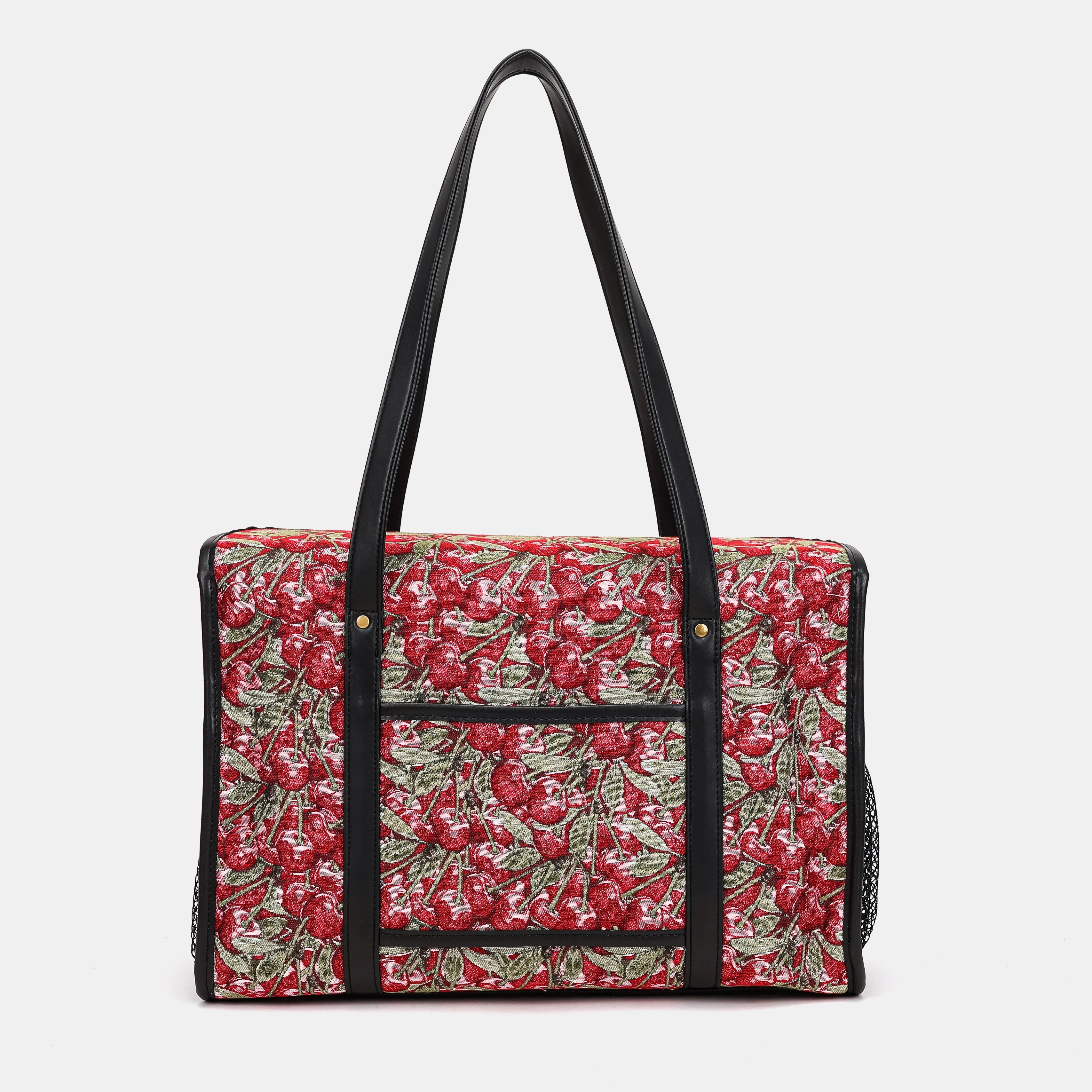 Cherry Cascade Vintage Carpet Diaper Bag Carpetbag of America back