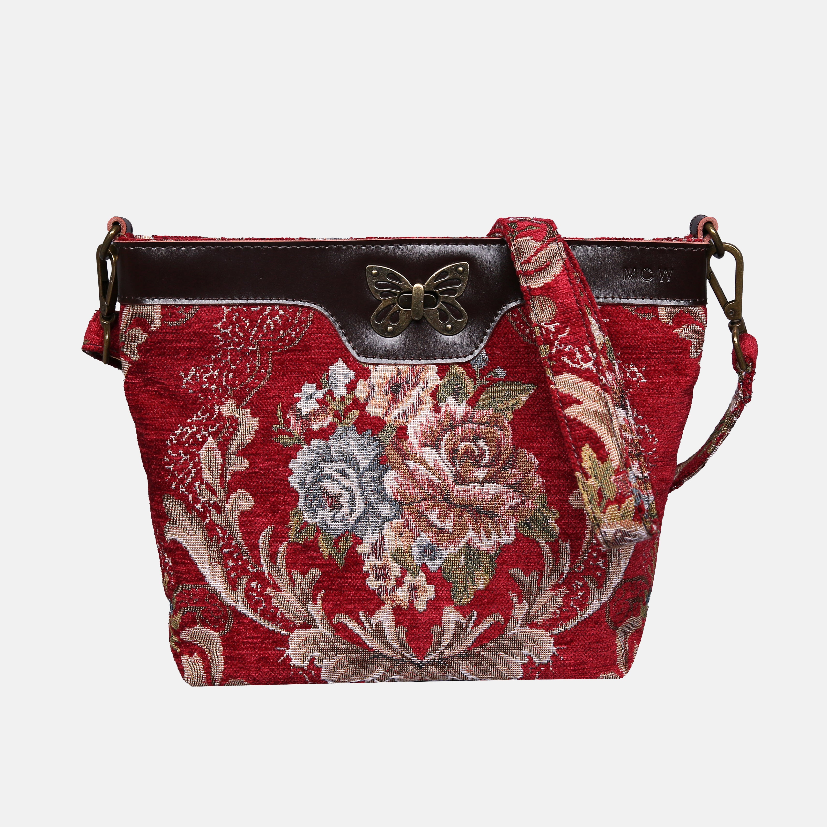 Floral Red Carpet Crossbody Bag carpet bag MCW Handmade