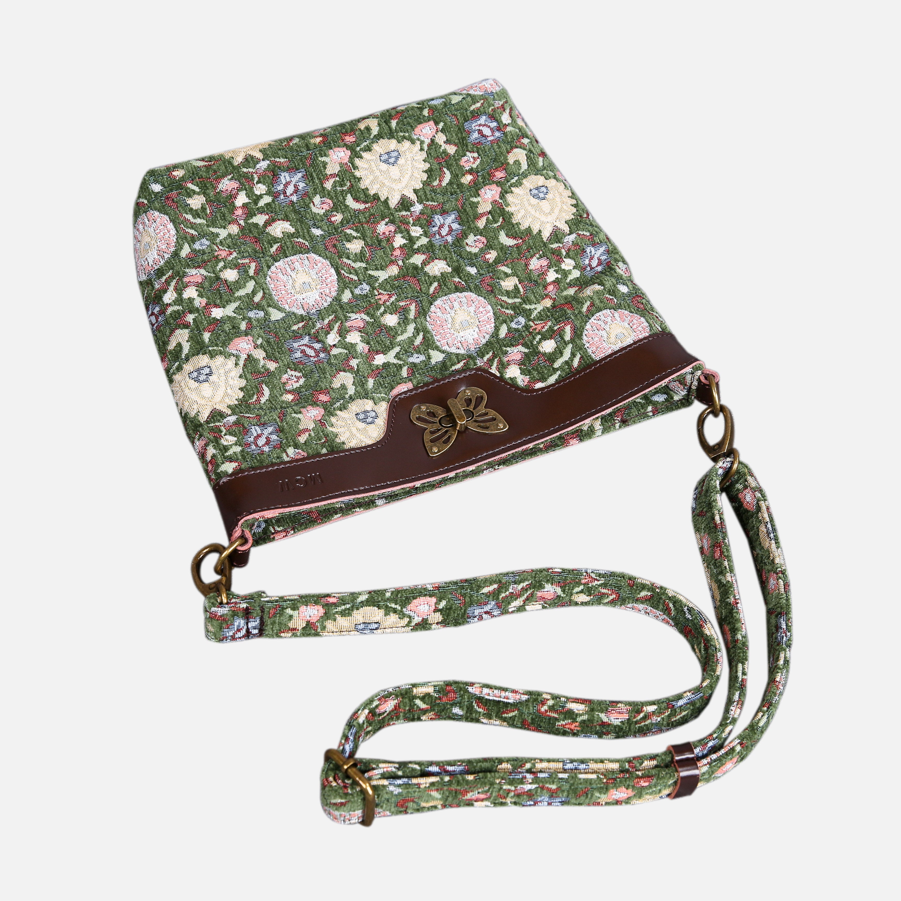 Oriental Arugula Green Carpet Crossbody Bag carpet bag MCW Handmade-1