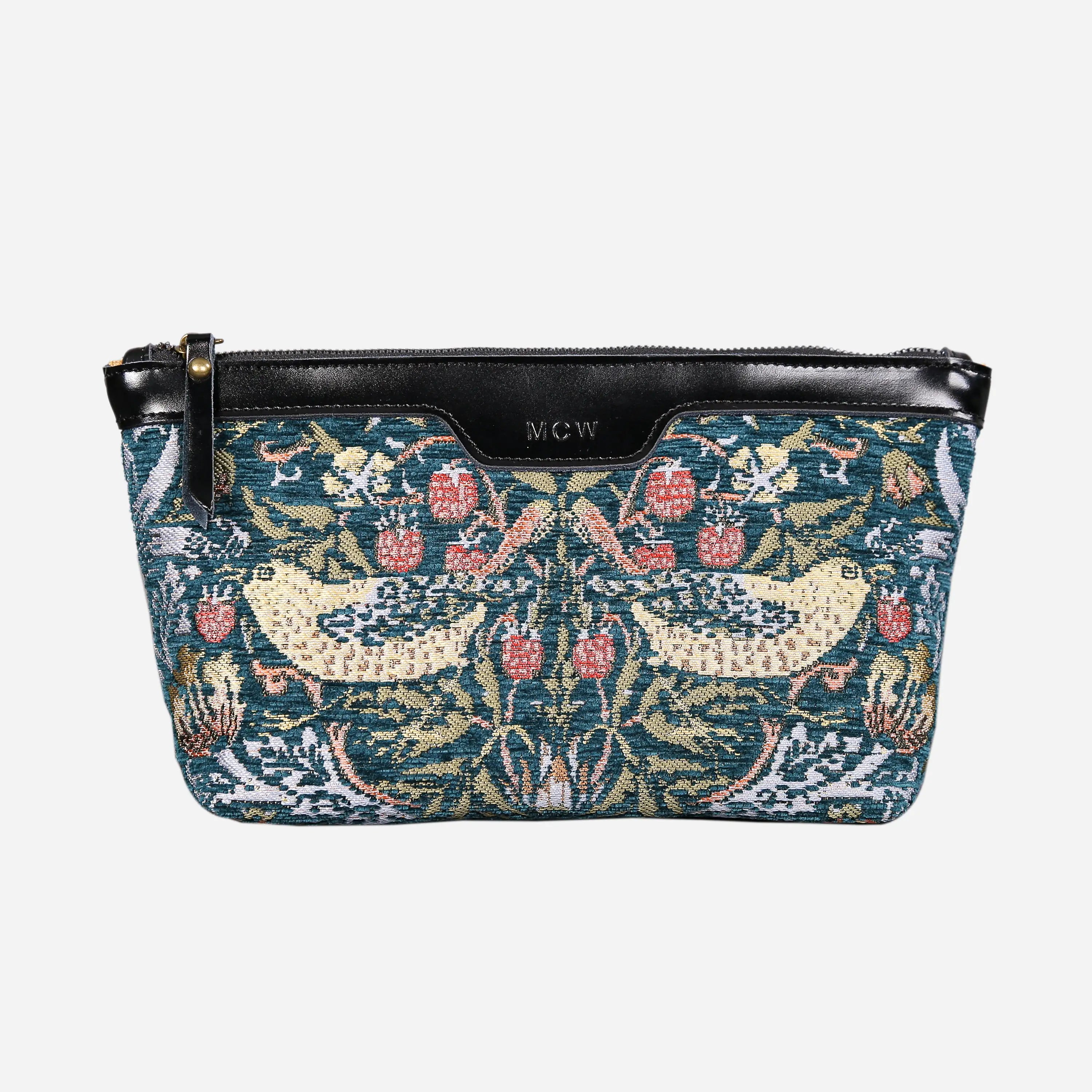 William Morris Strawberry Thief Carpet Makeup Bag Carpetbag of America main
