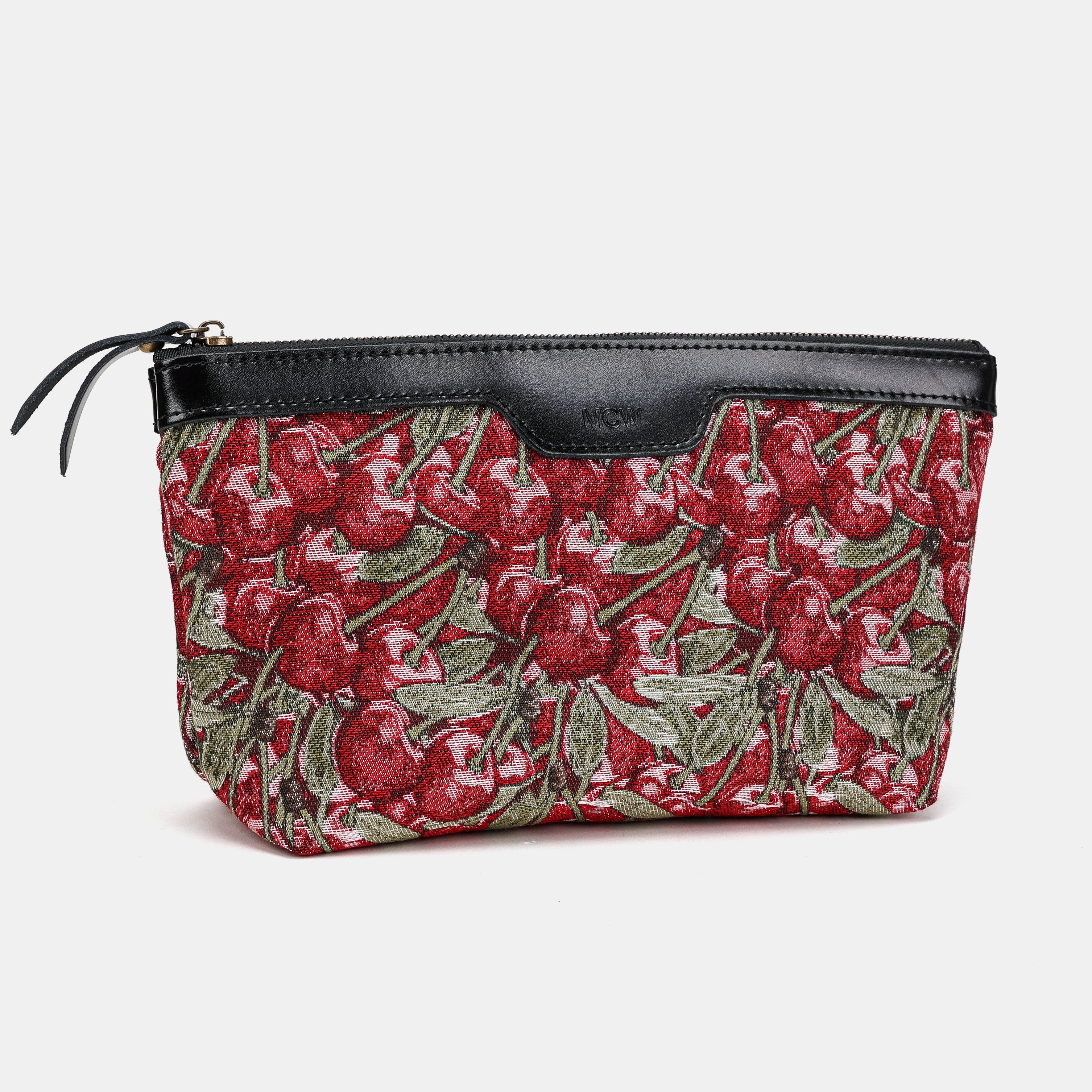 Cherry Cascade Carpet Makeup Bag Carpetbag of America front