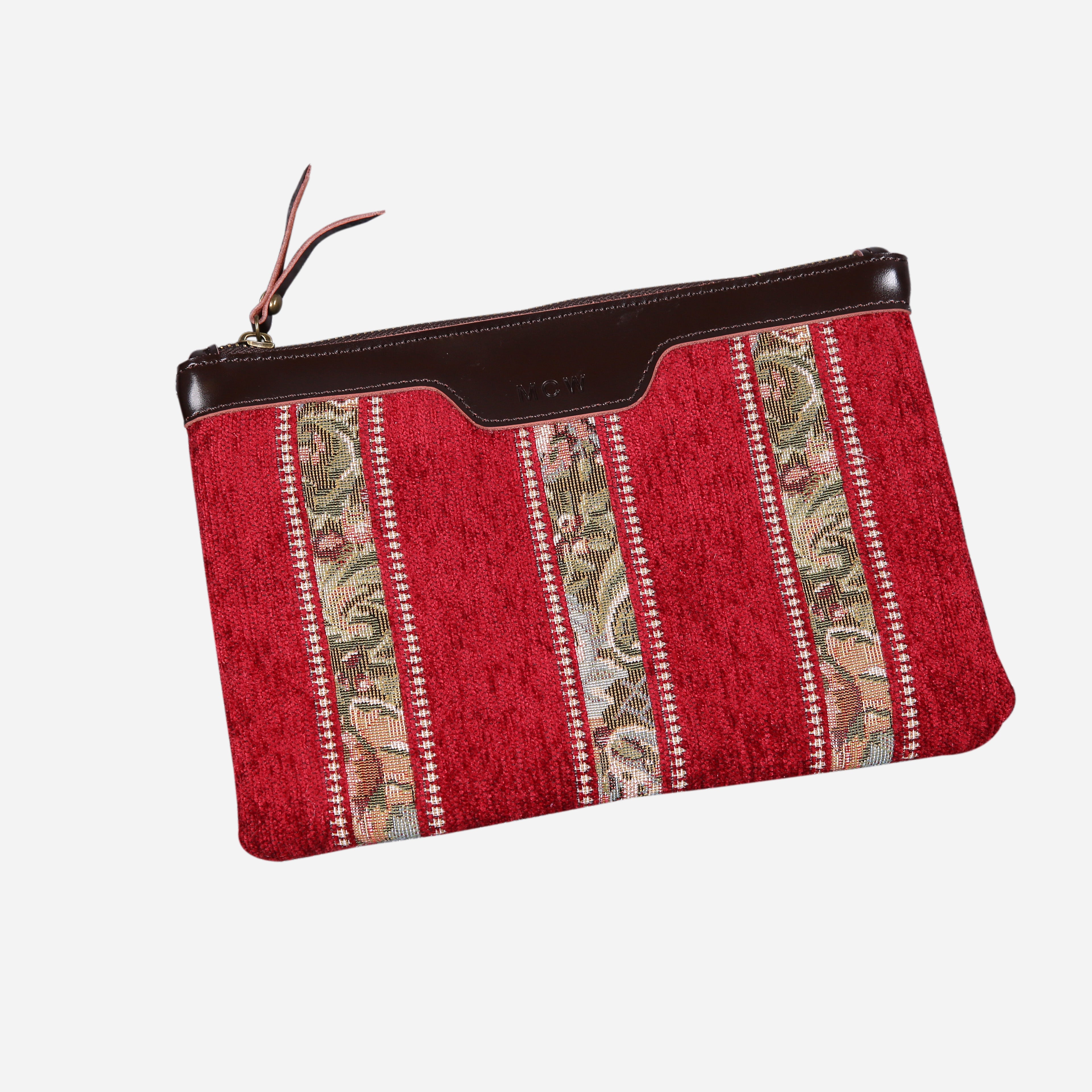 Floral Strips Red carpet bag MCW Handmade-1