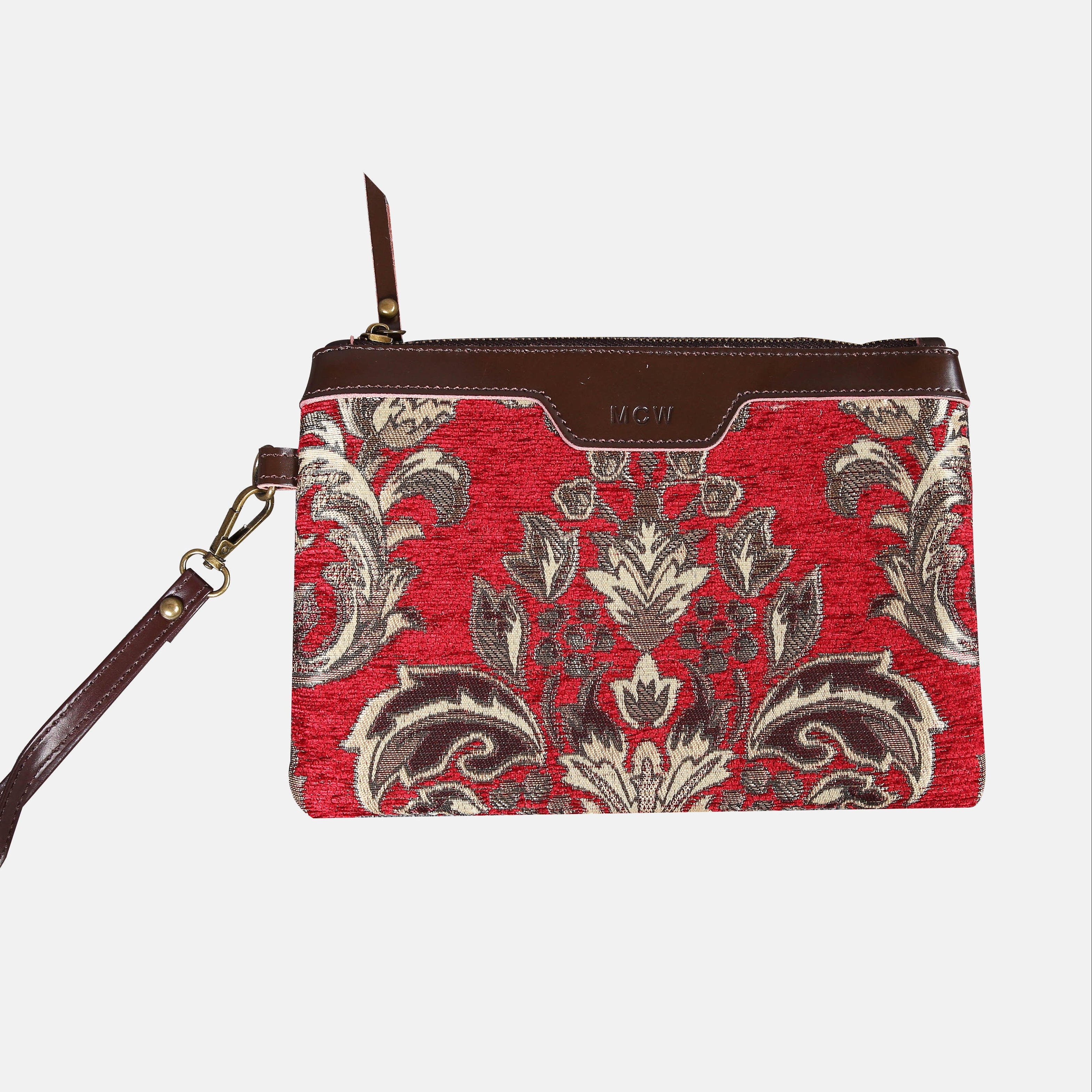 Victorian Blossom R-G Wristlet Clutch carpet bag MCW Handmade