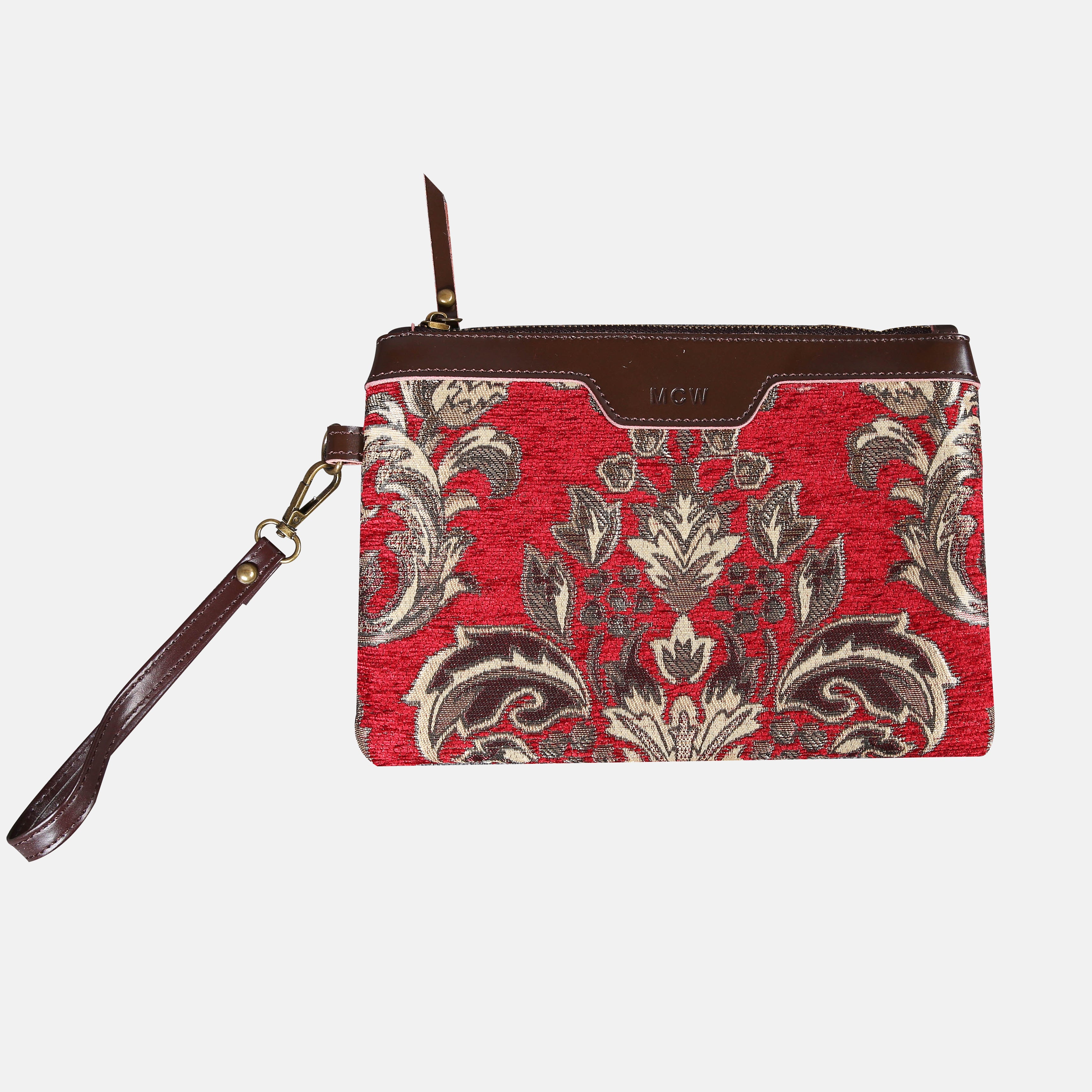 Victorian Blossom R-G Wristlet Clutch carpet bag MCW Handmade