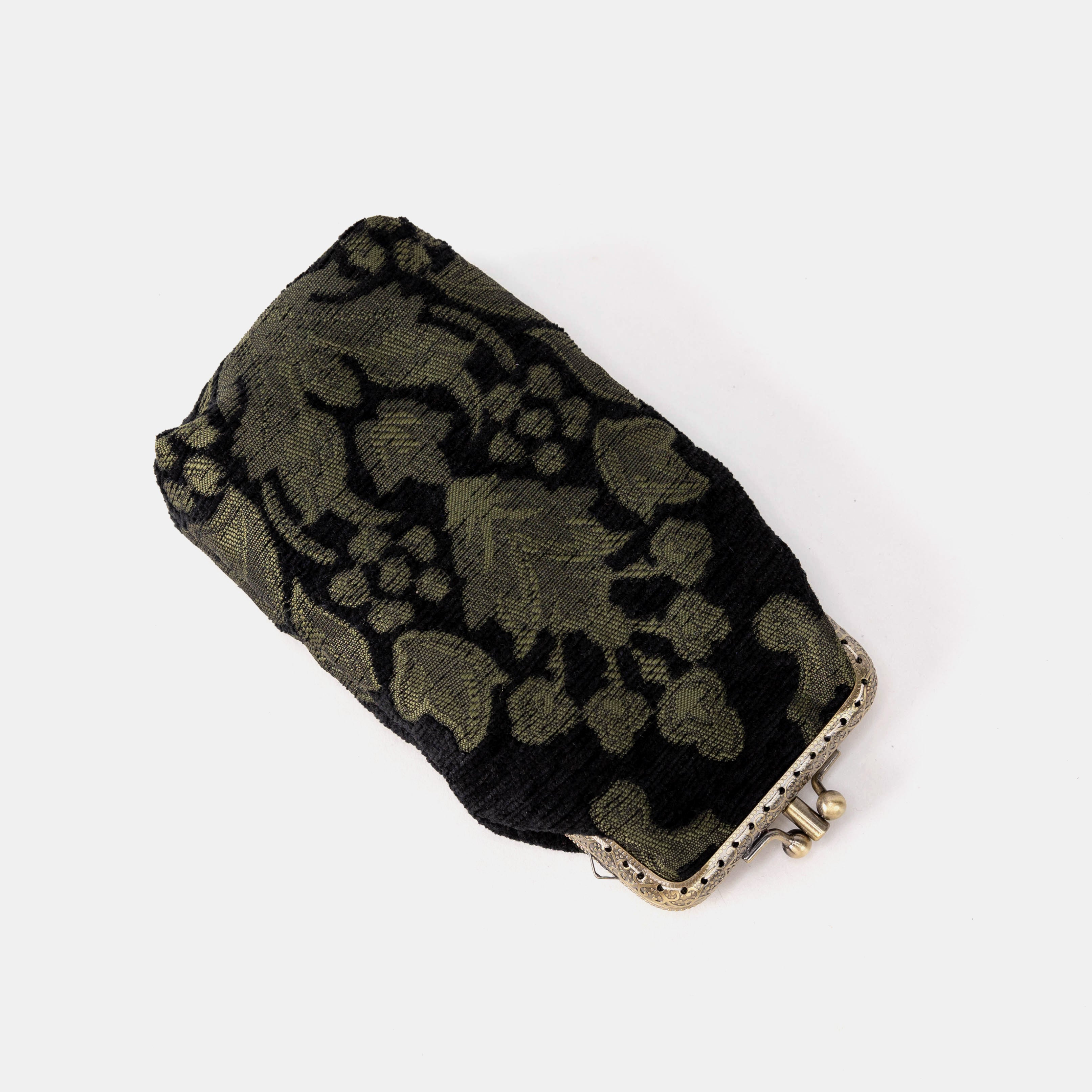 Victorian Blossom Black/Green Carpet Eyeglasses Case