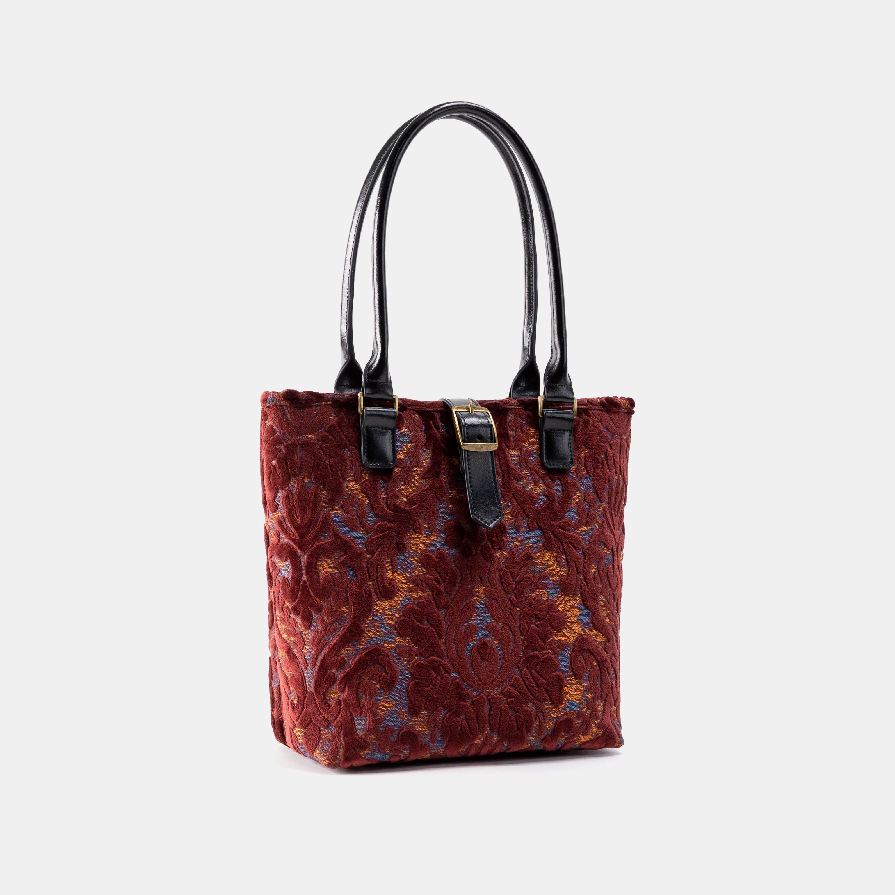 Burnout Velvet Wine Everyday Tote