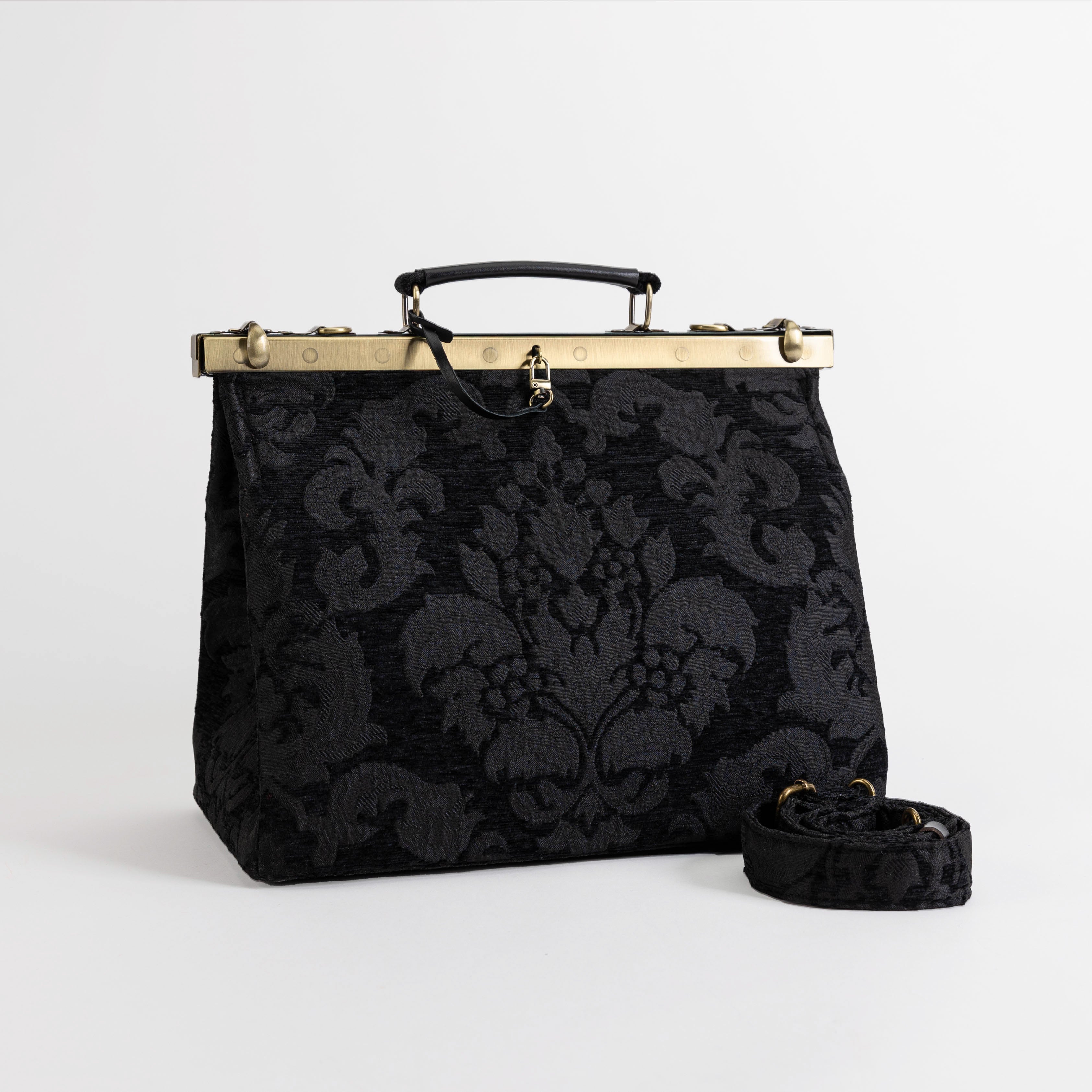 Gladstone Bag Carpet Doctor Bag Victorian Weekender Bag Shoulder Frame Bag Celine Victorian Blossom blk/blk Carpetbagger Carpetbag of America main