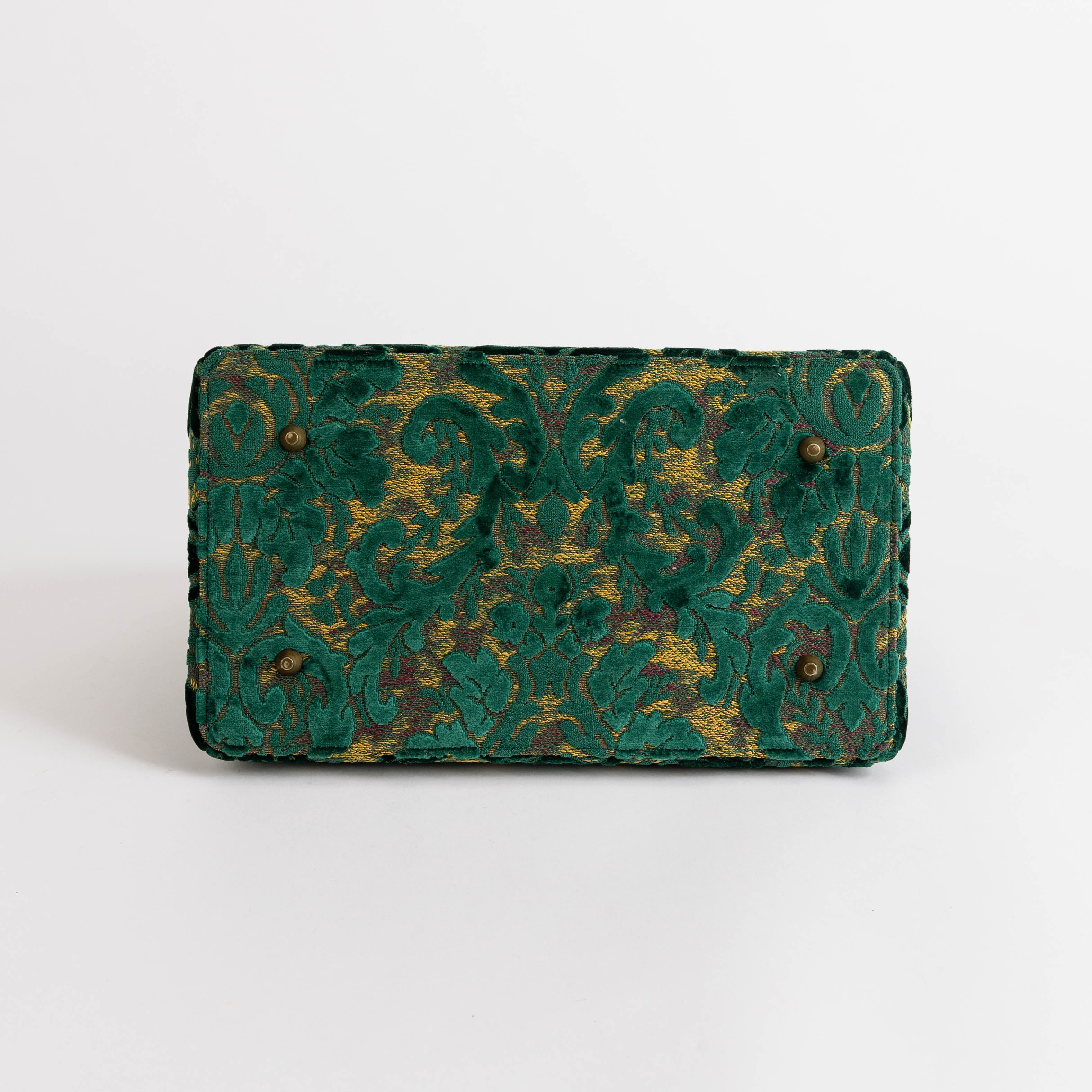 Gladstone Bag Carpet Doctor Bag Victorian Weekender Bag Shoulder Frame Bag Celine Burnout Velvet Jade Green Carpetbagger Carpetbag of America bottom