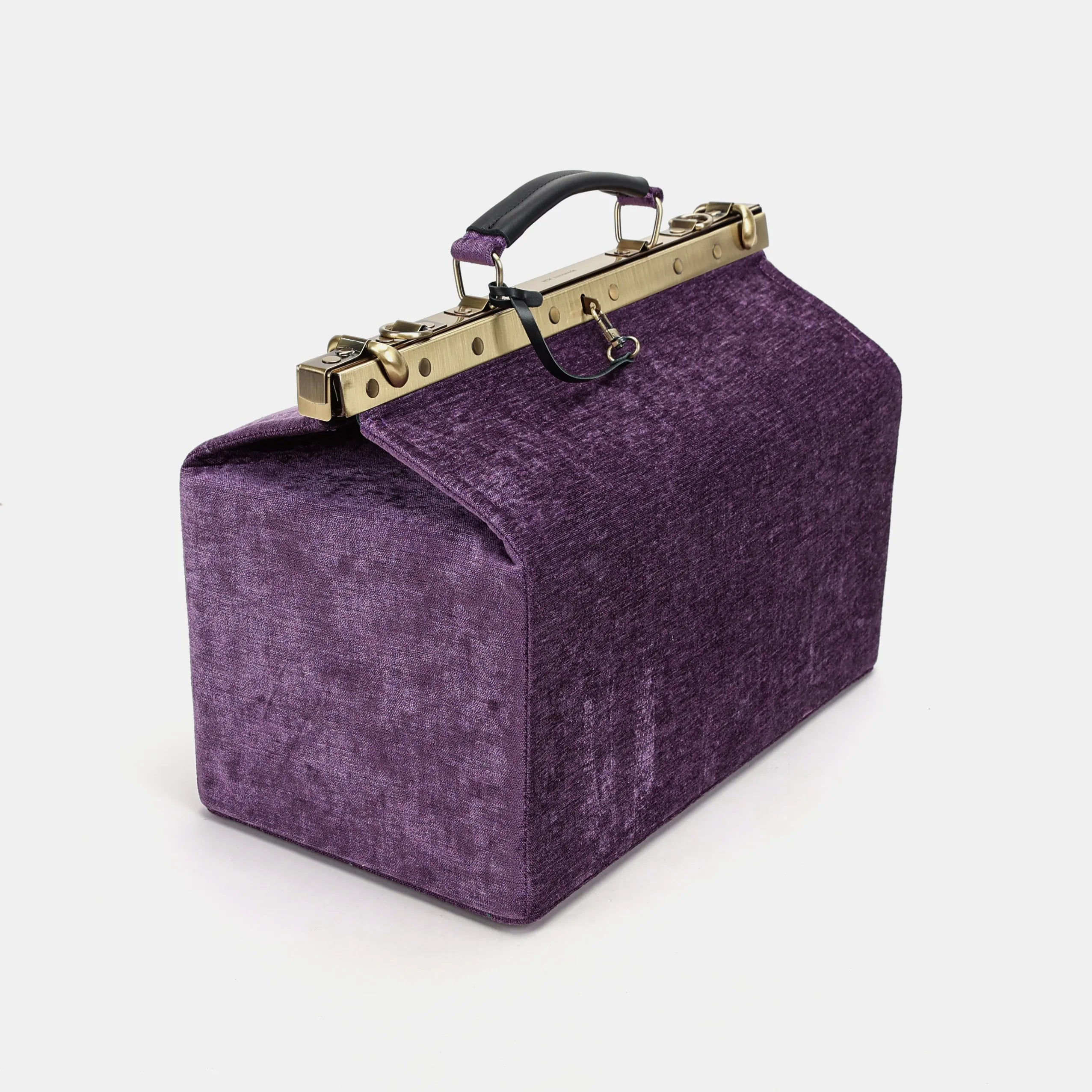 Solid Purple Genevieve Carpet Gladstone Bag front side