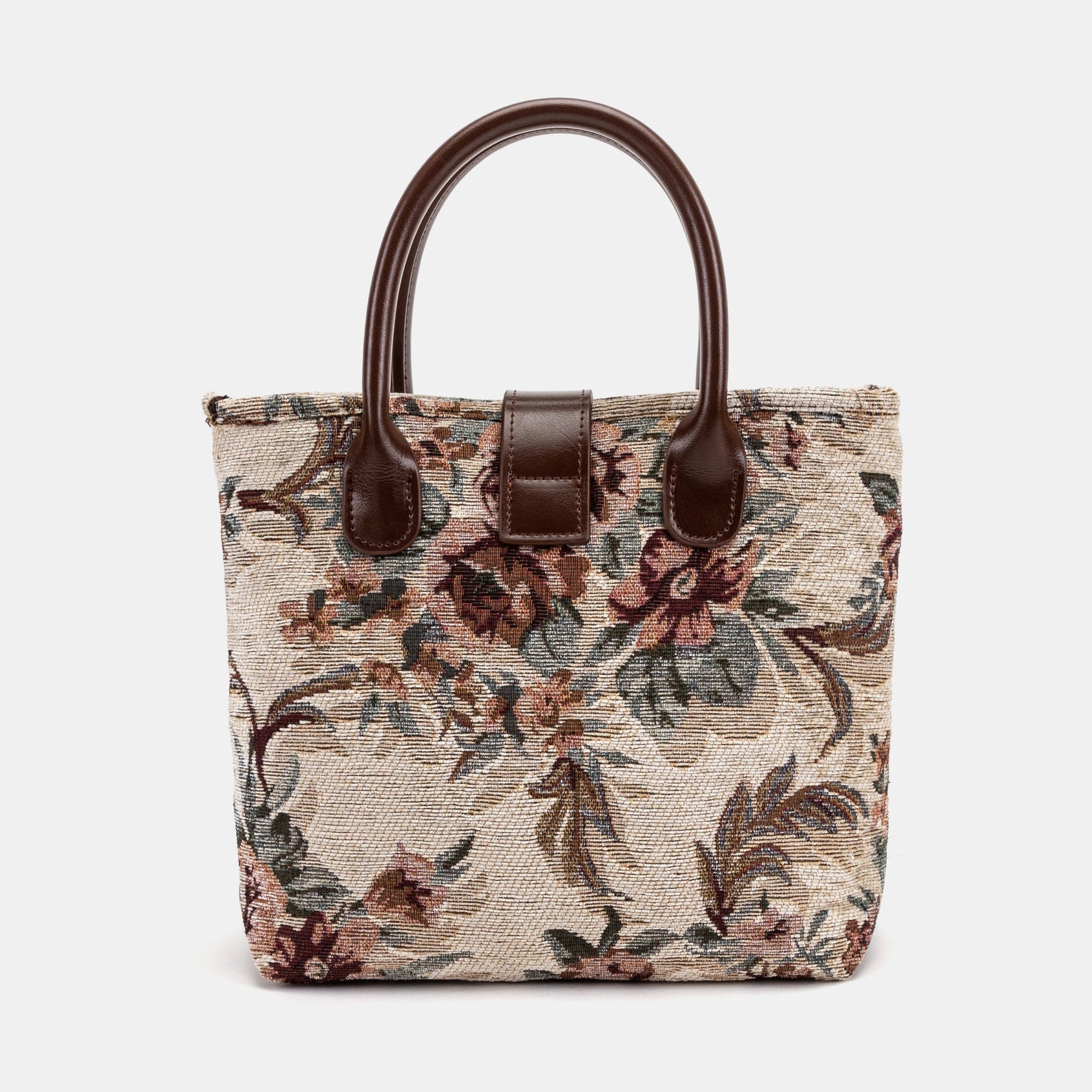 Victorian Retro Rose Tuck Lock Carpet Satchel
