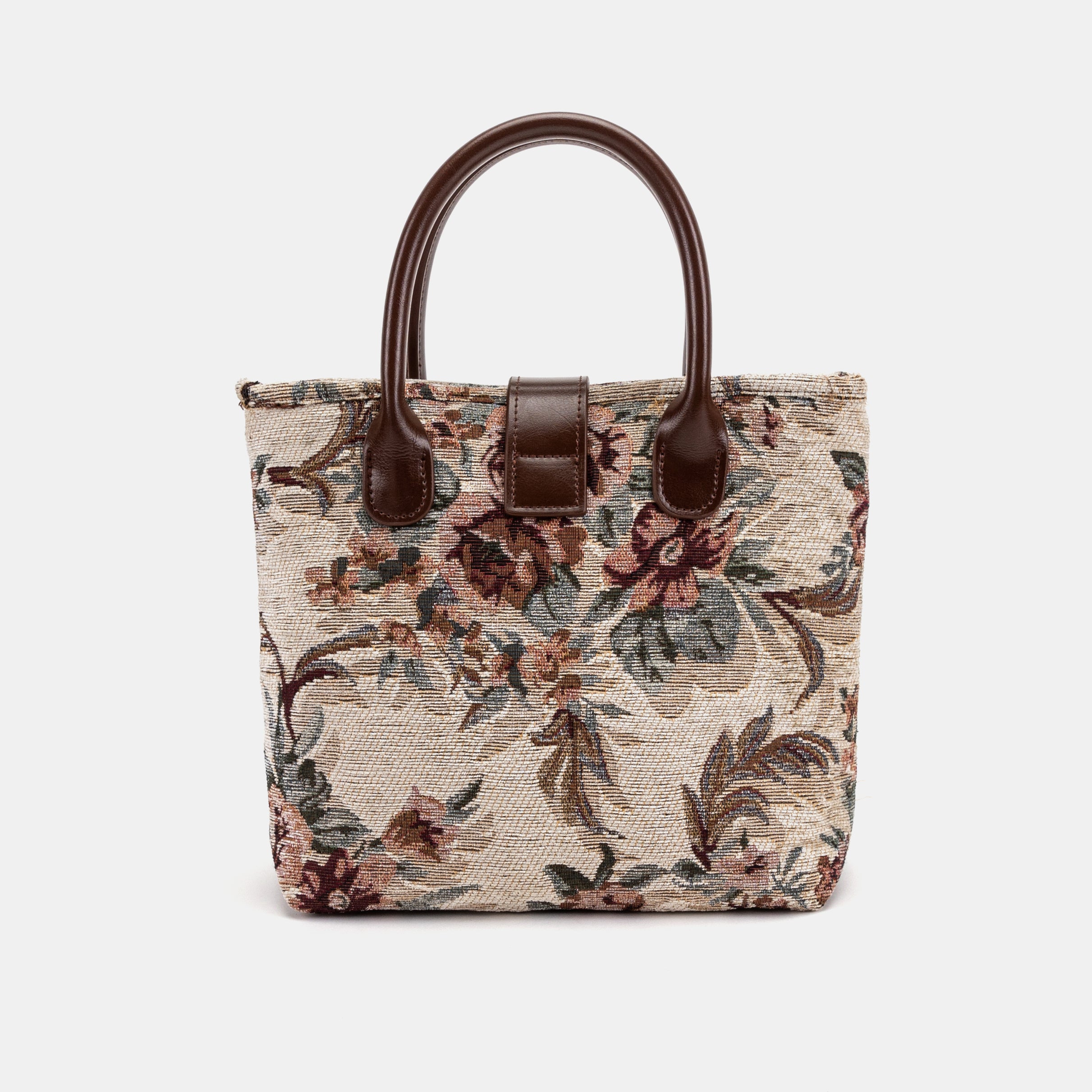 Victorian Retro Rose Tuck Lock Carpet Satchel