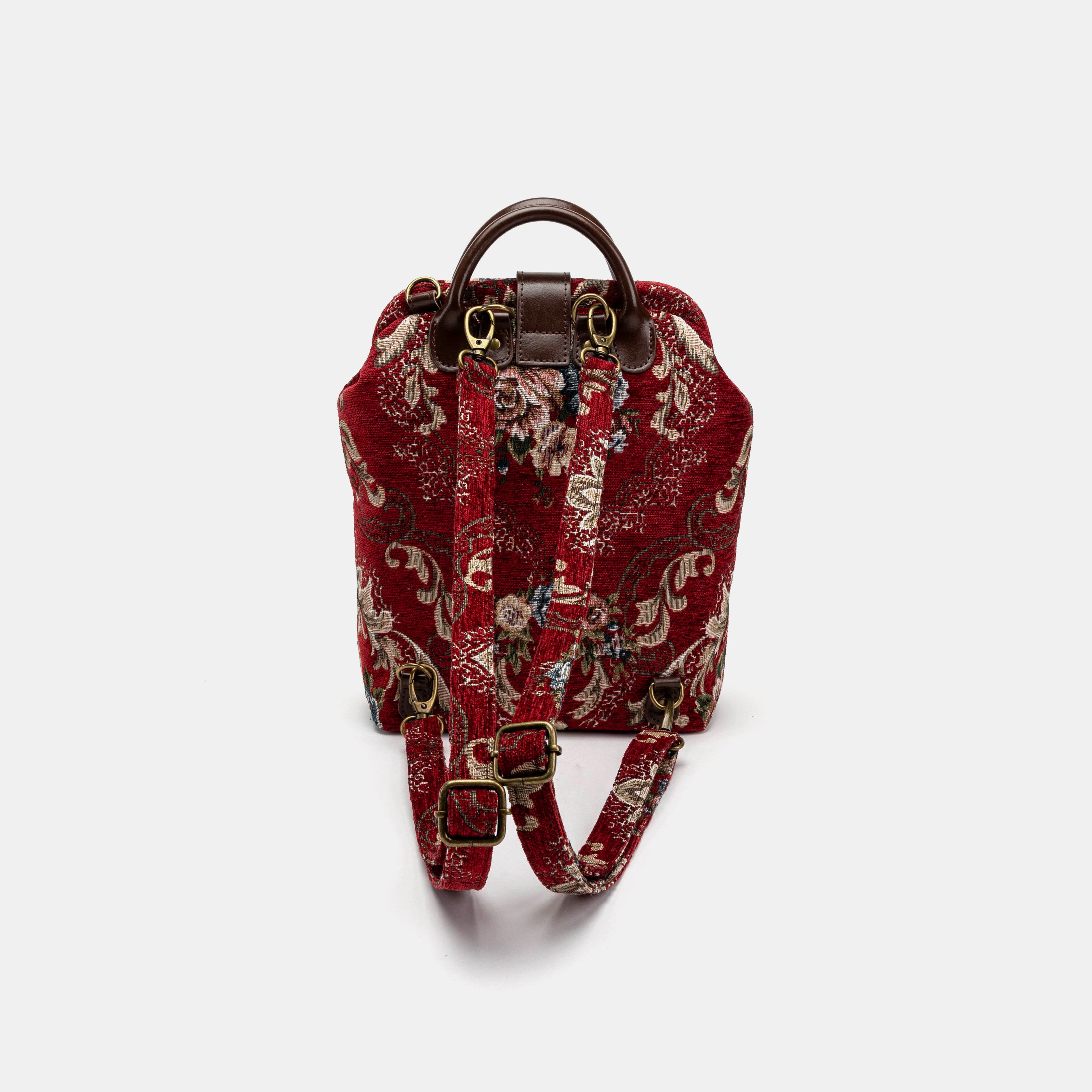 Floral Red Carpet Everyday Backpack Carpetbag of America back