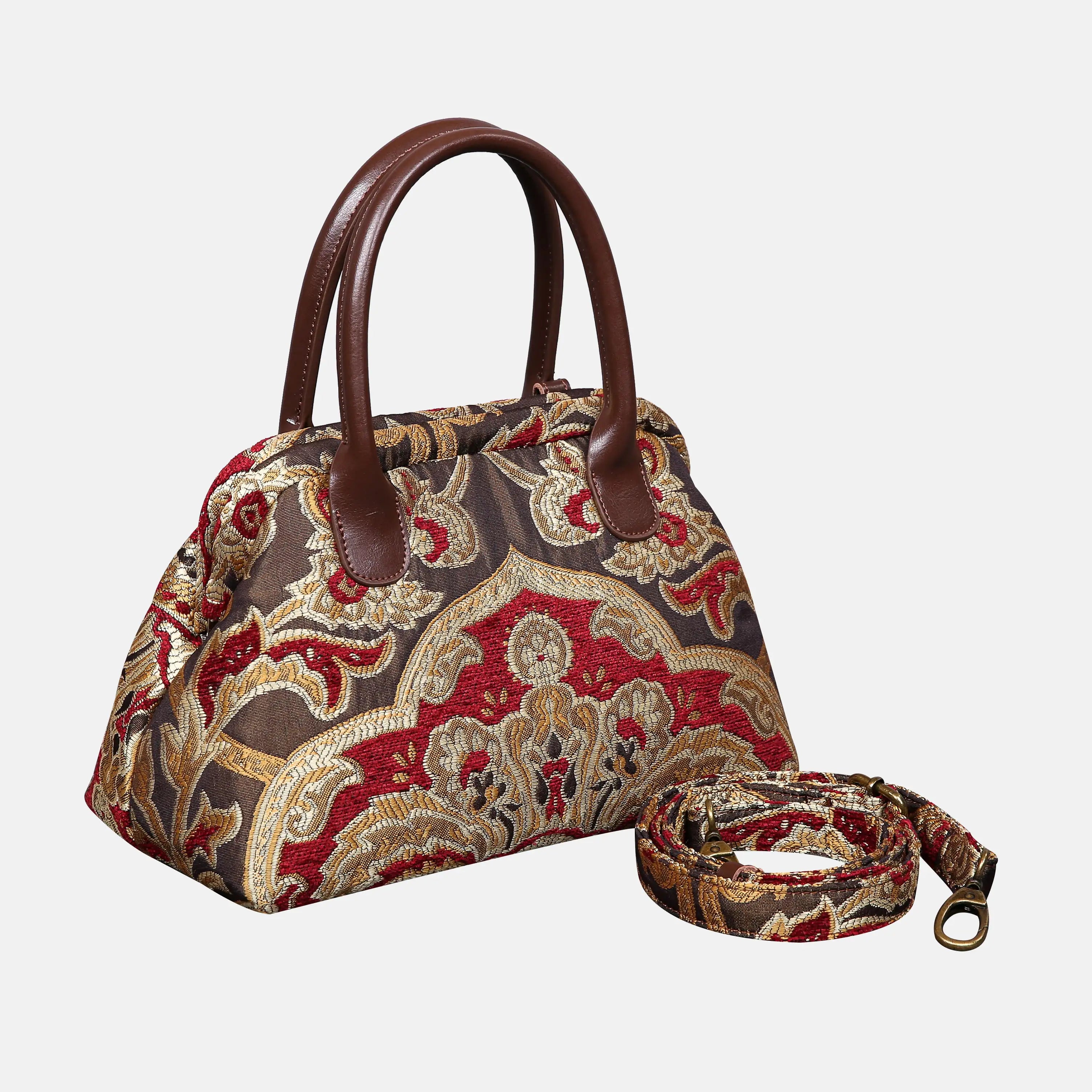 Cammino Gold Carpet Satchel carpet bag MCW Handmade of America with strap