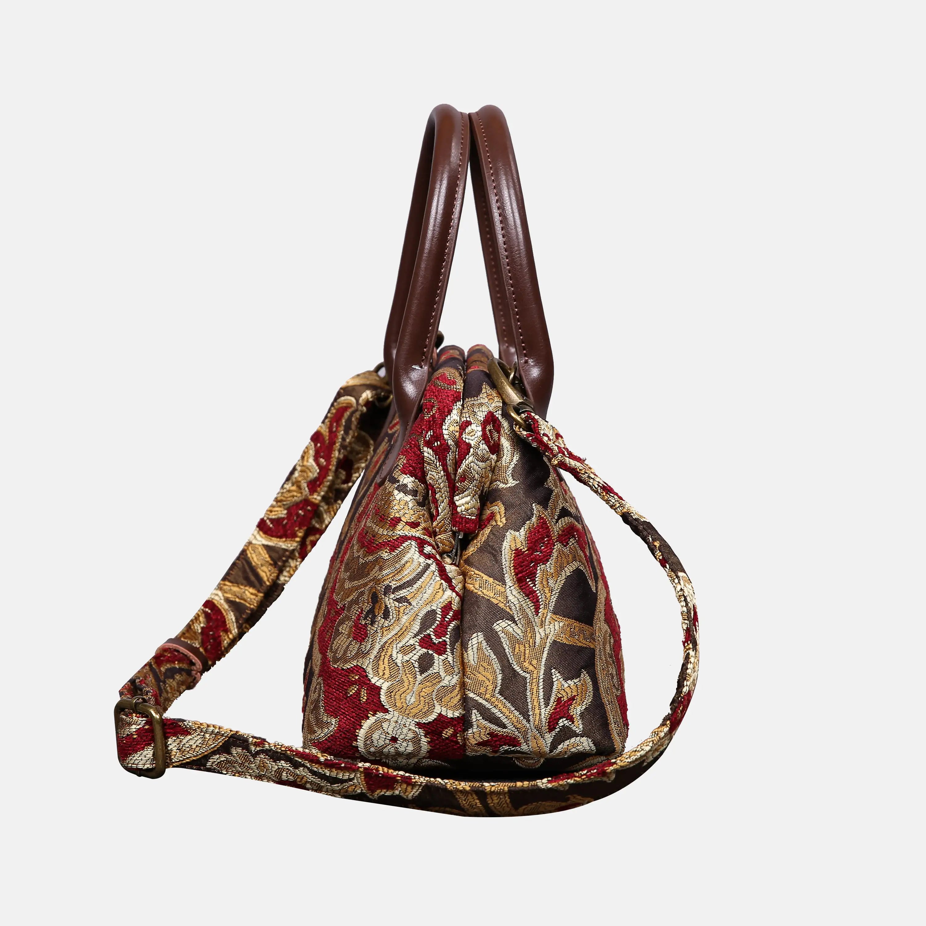 Cammino Gold Carpet Satchel carpet bag MCW Handmade of America side