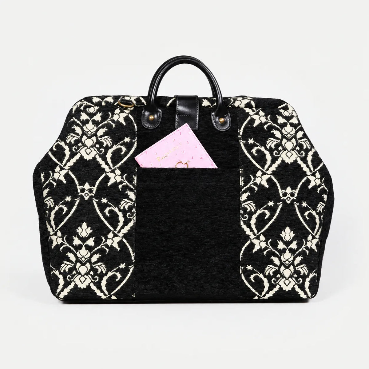 Carnaby Black Dark green Laptop Work Bag Carpetbag of America back