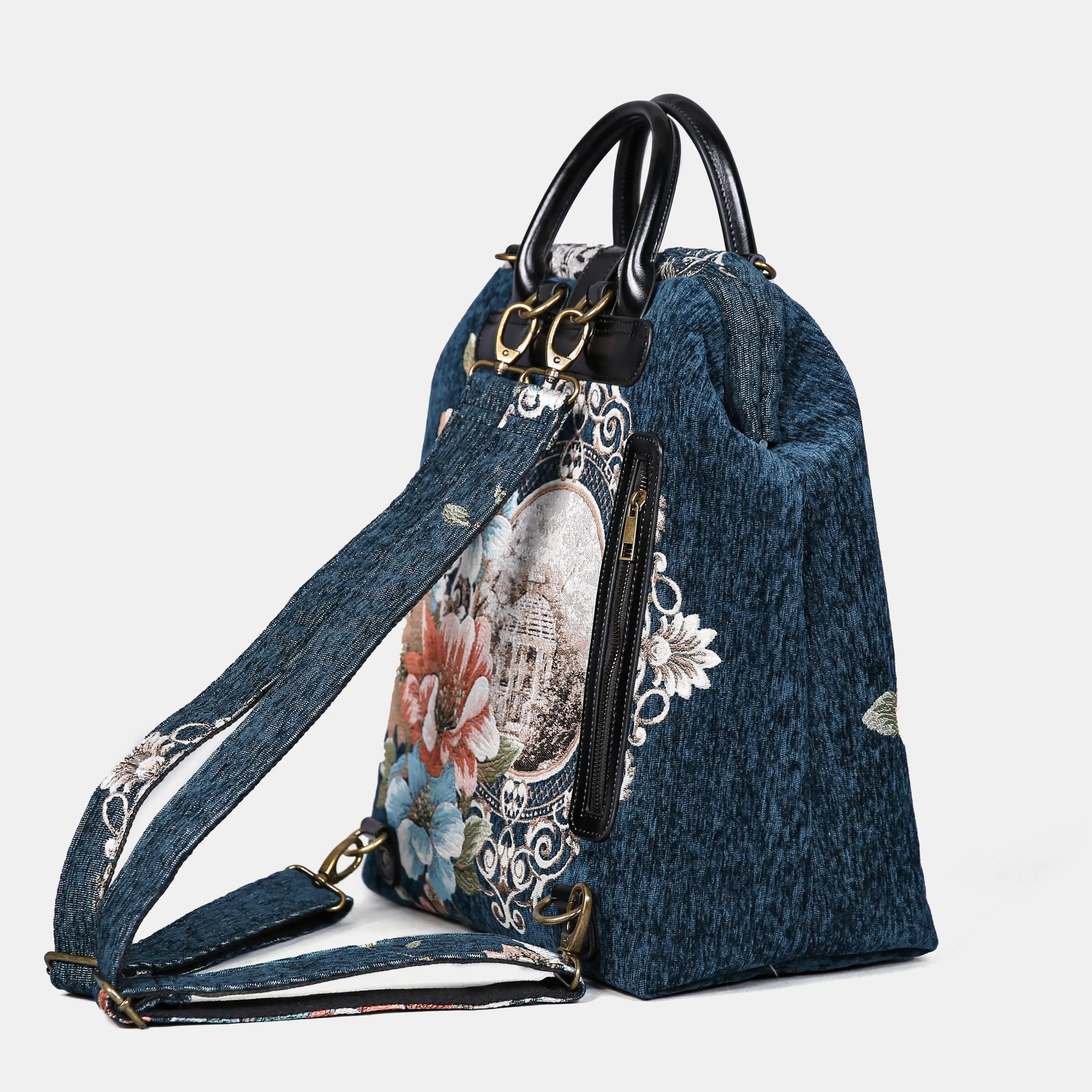Chateau Cyprus Green Carpet Laptop Backpack Carpetbag of America side