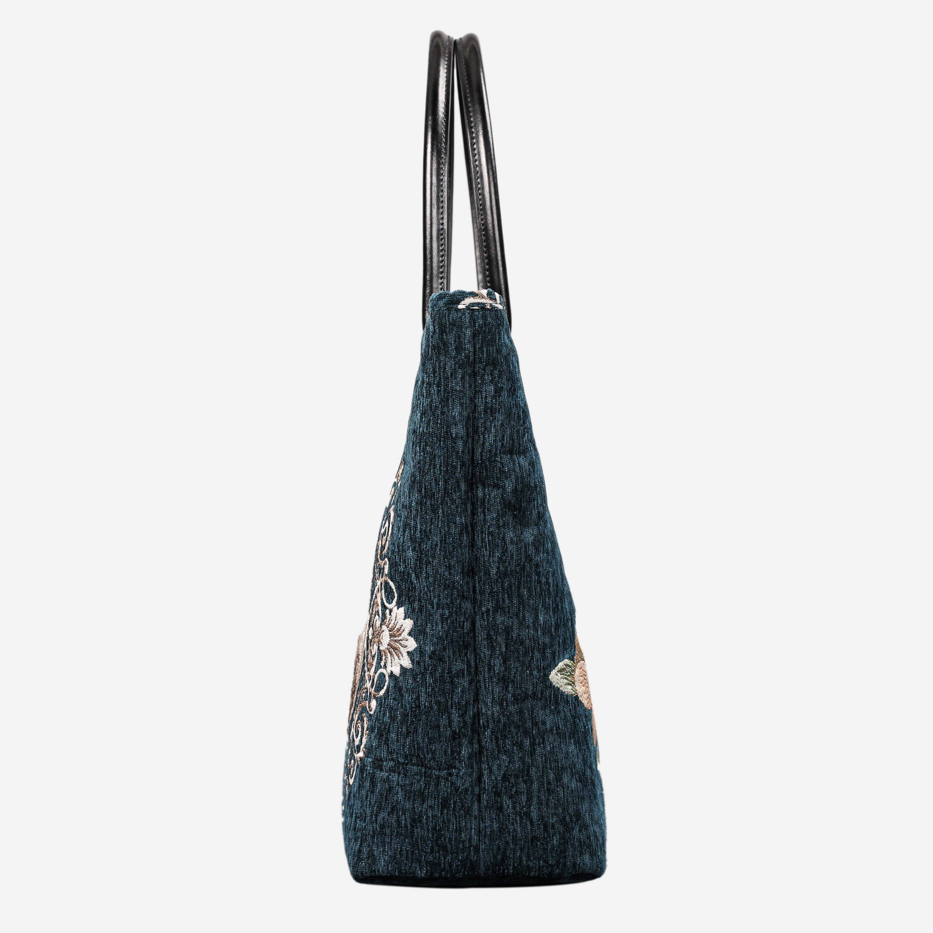 Chateau Cyprus Green Carpet Tote Shopper carpet bag MCW Handmade of America side