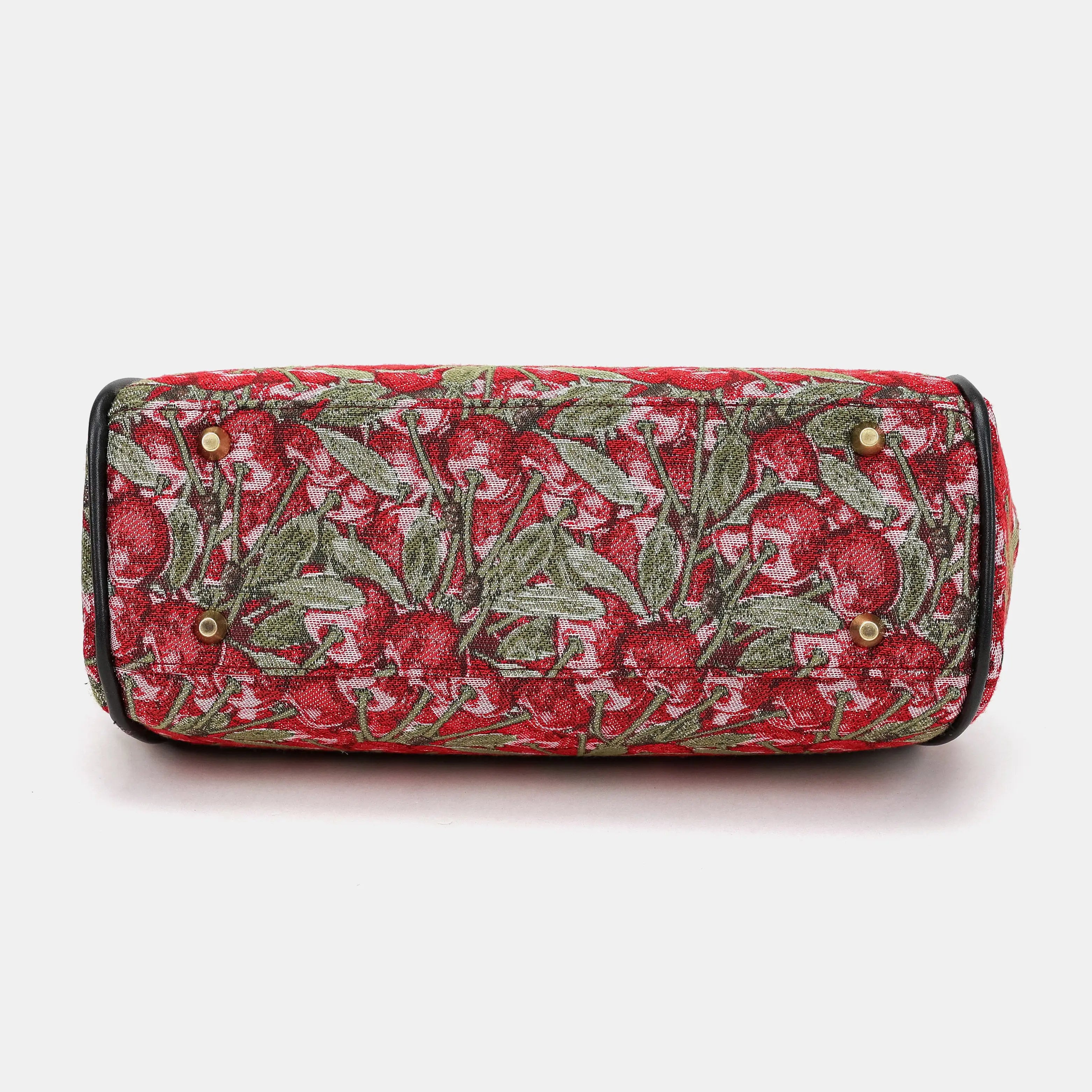 Cherry Cascade Alma Shoulder Bag Carpetbag of America bottom