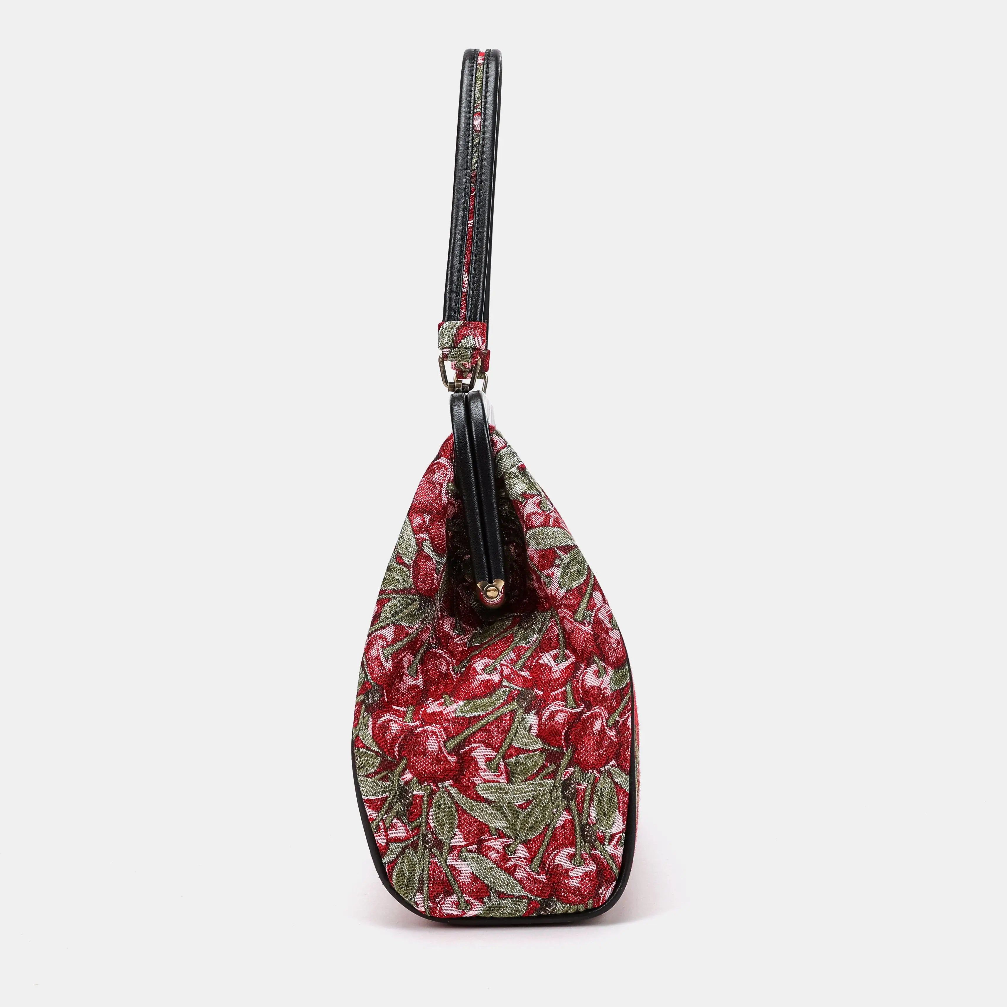 Cherry Cascade Alma Shoulder Bag Carpetbag of America side
