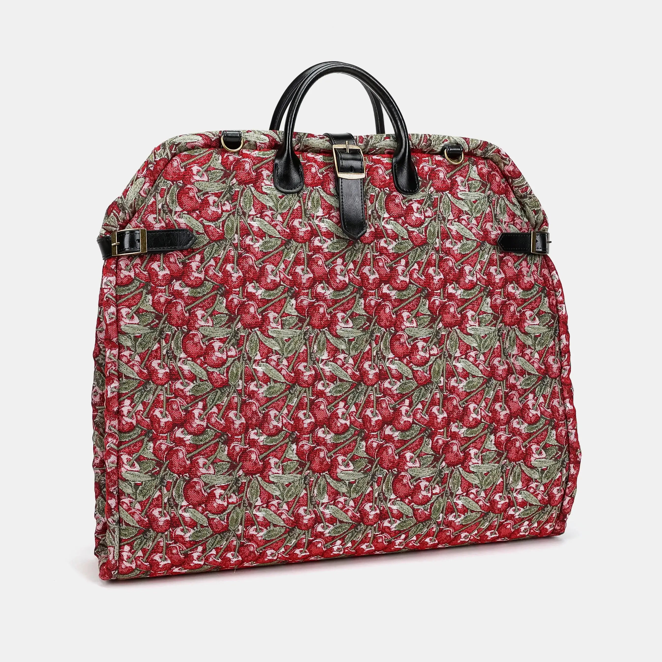 Cherry Cascade Carpet Garment Bag Carpetbag of America front