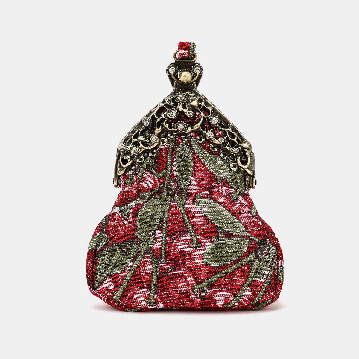 Cherry Cascade Chatelaine Purse Wristlet Bag of America stand