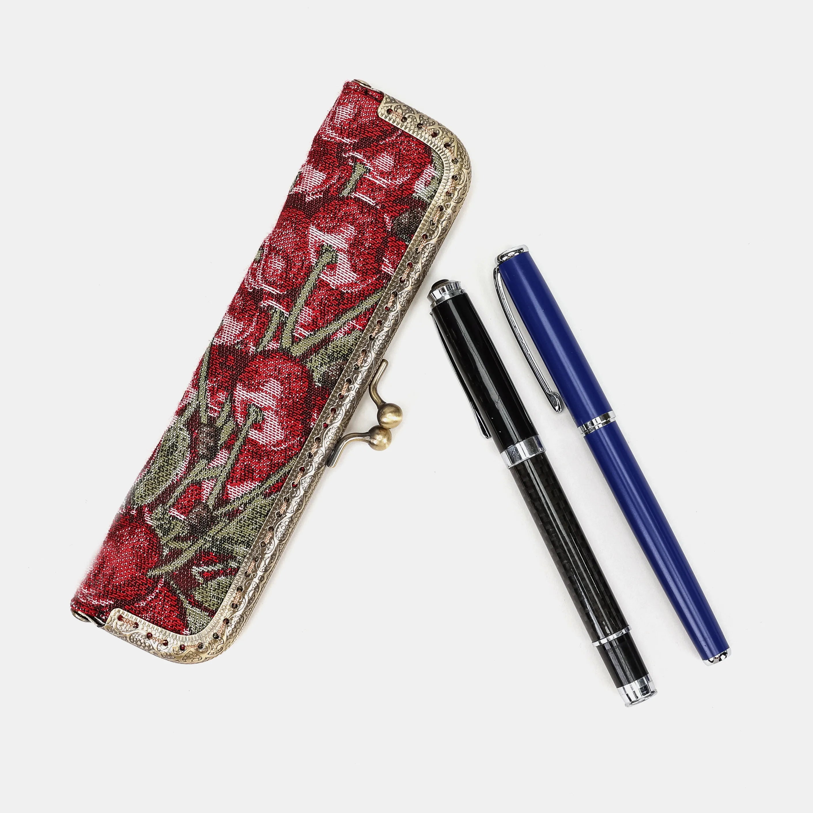 Cherry Cascade Duo Pen Case Carpetbag of America side