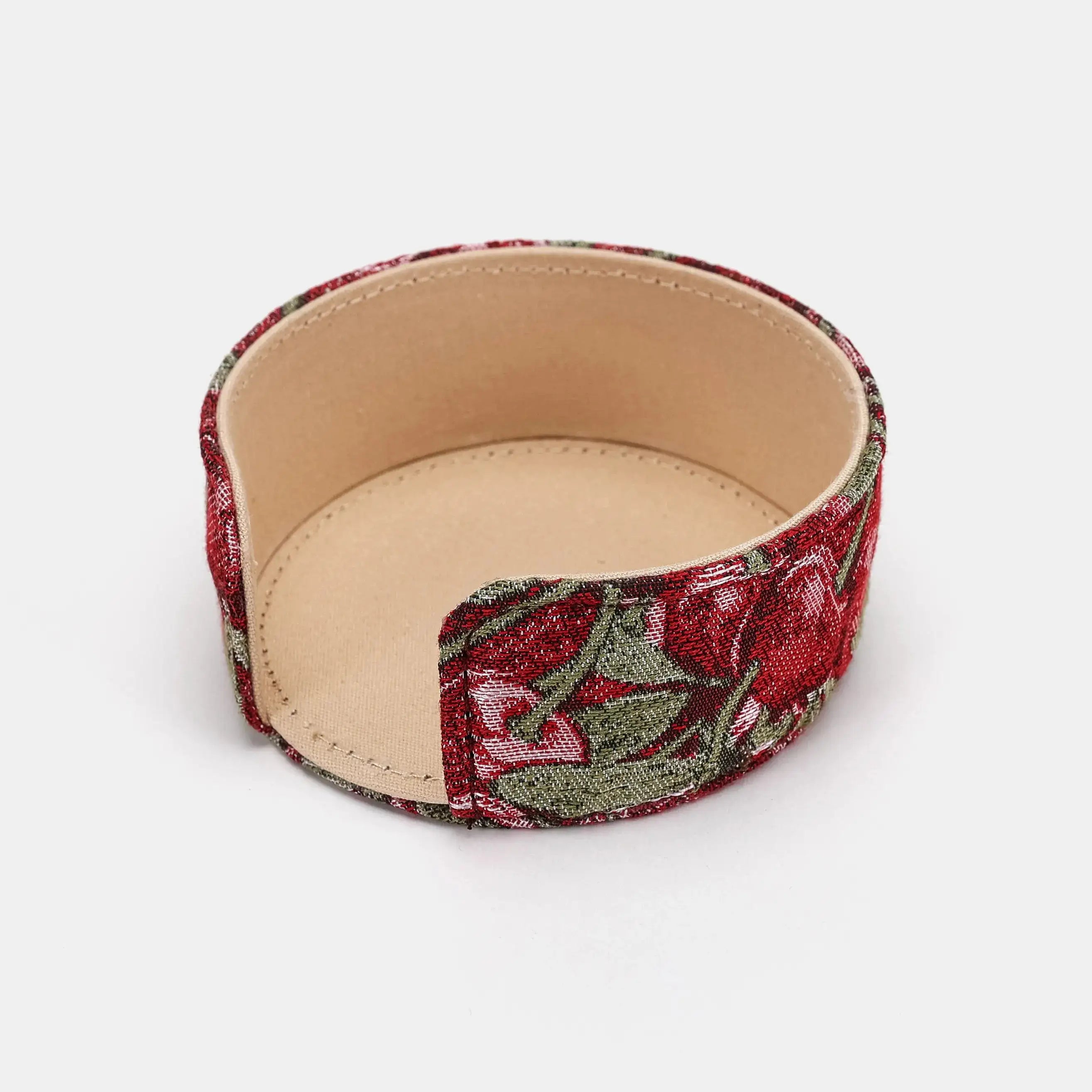 Cherry Cascade Round Coaster Set with Holder of America-holder