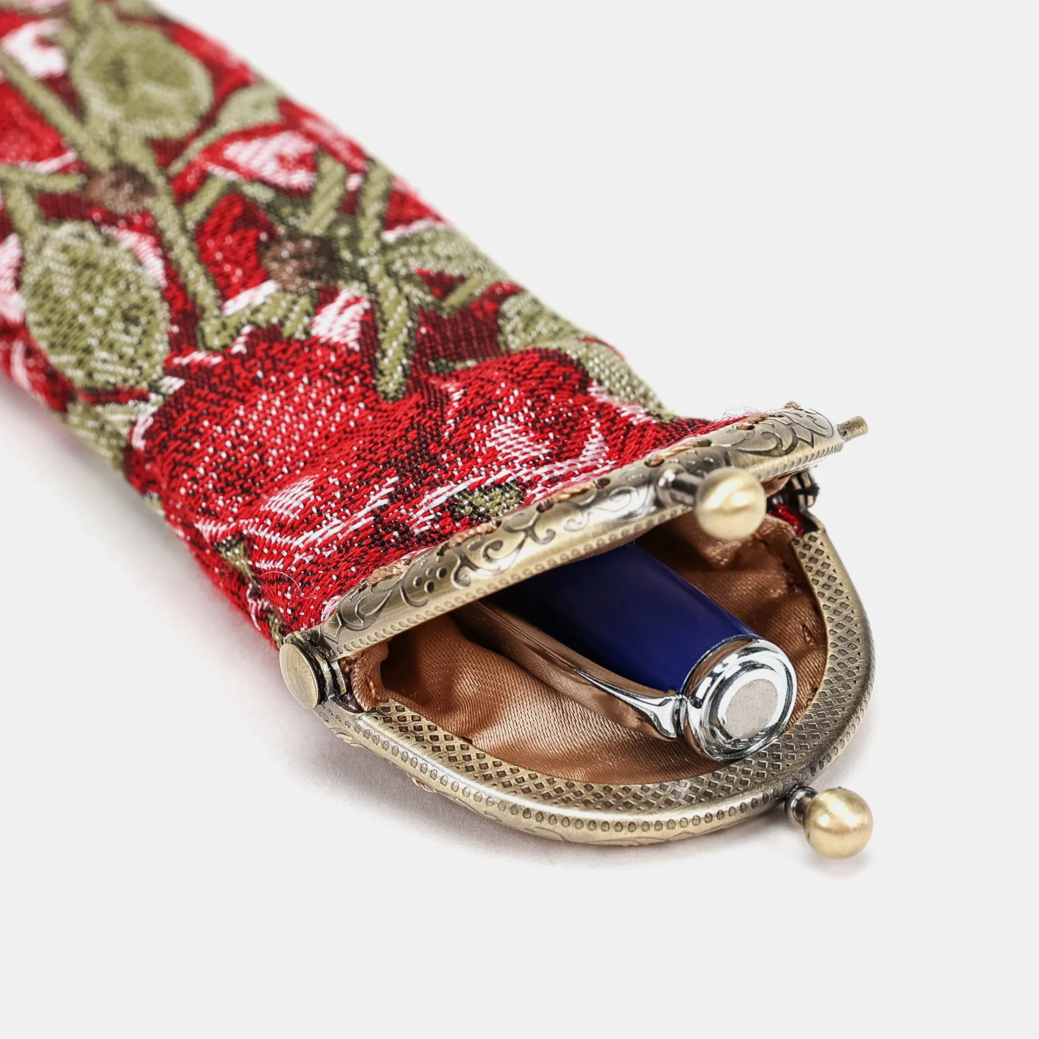 Cherry Cascade Solo Pen Case Carpetbag of America open