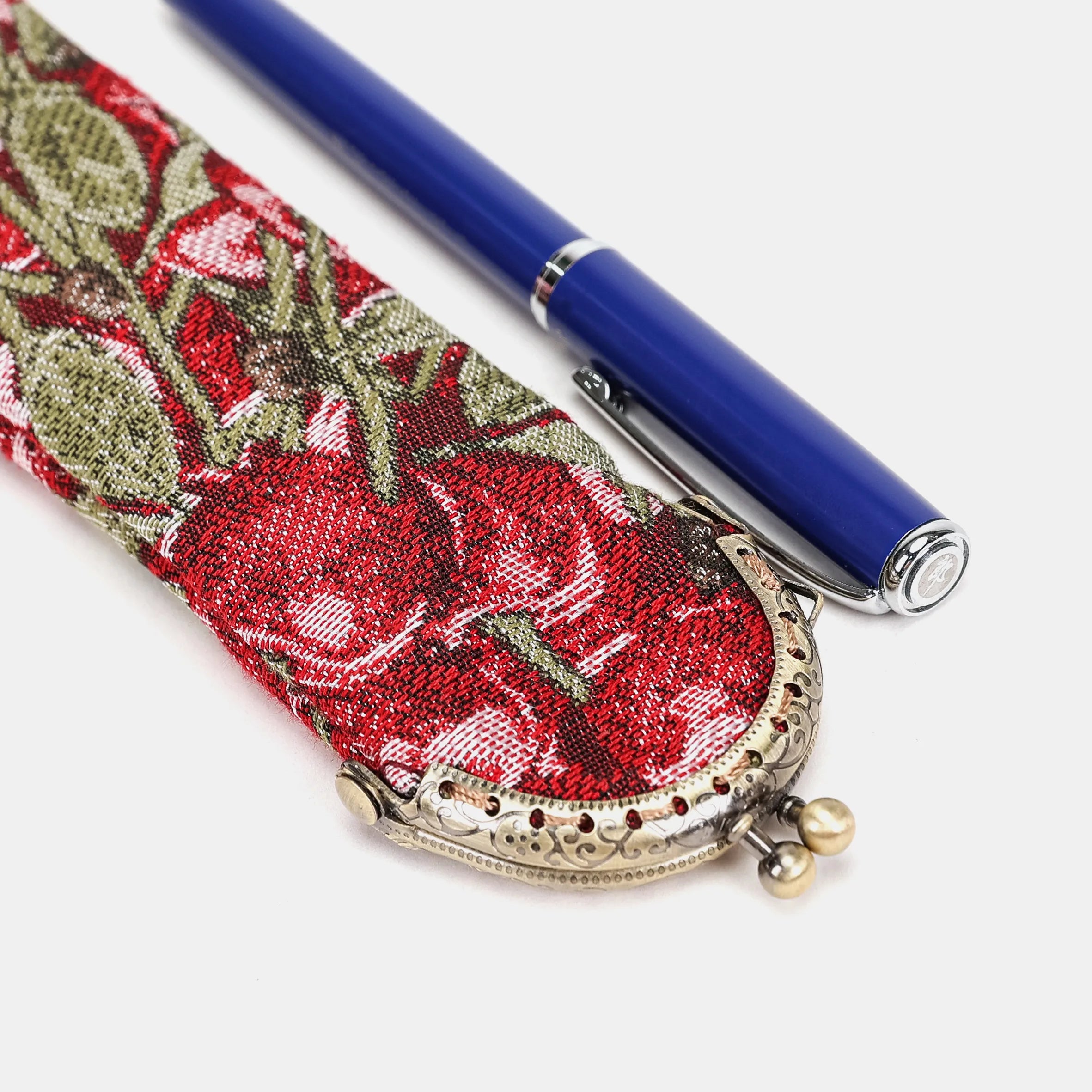 Cherry Cascade Solo Pen Case Carpetbag of America metal frame