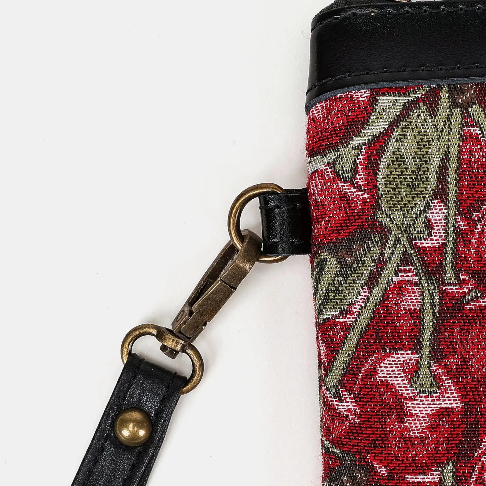 Cherry Cascade Wristlet Clutch Carpetbag of America buckle