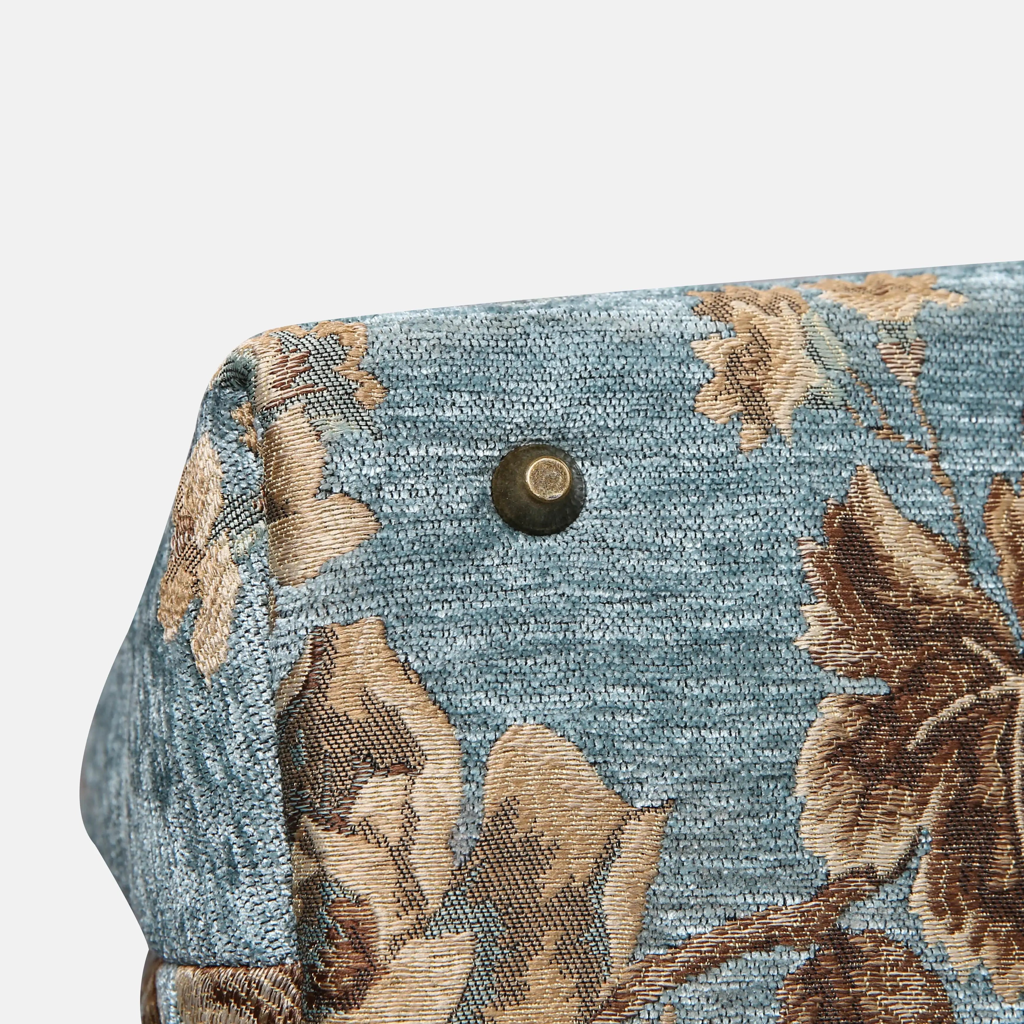 Chintz Dockside Blue Mary Poppins Weekender carpet bag MCW Handmade bottom