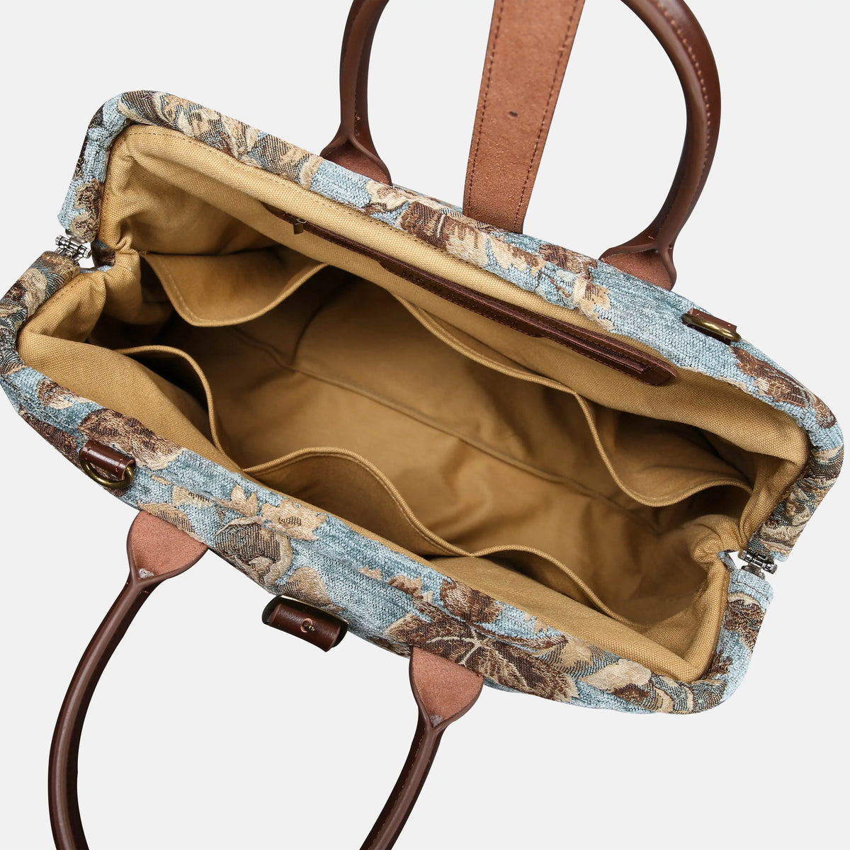 Chintz Dockside Blue Mary Poppins Weekender carpet bag MCW Handmade inside