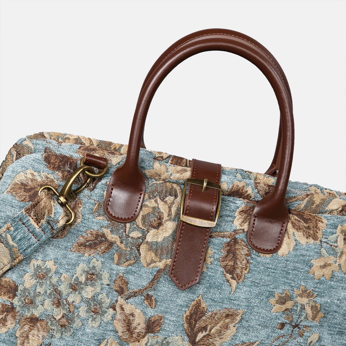 Chintz Dockside Blue Mary Poppins Weekender carpet bag MCW Handmade detail-1