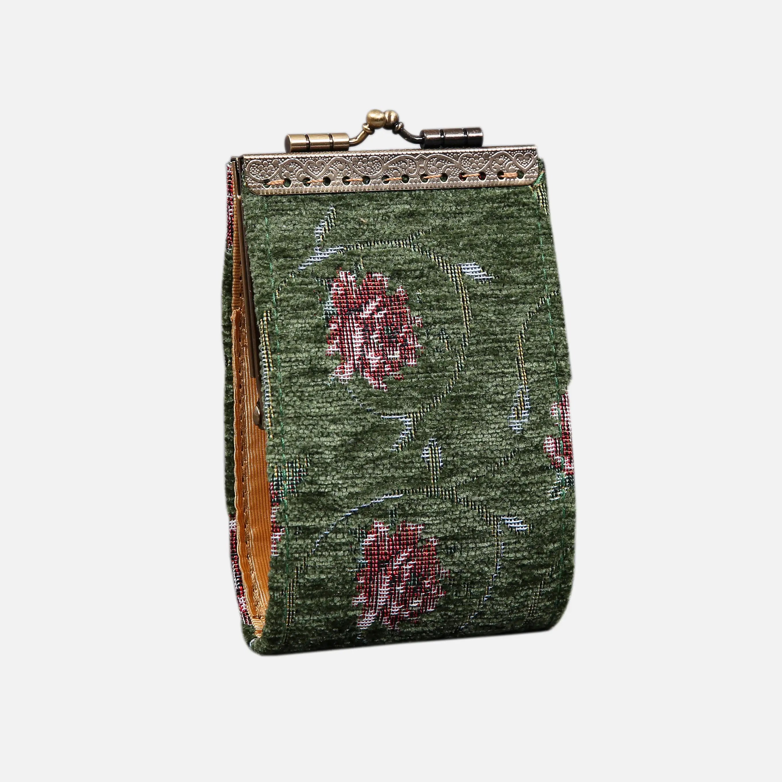 Climbing Rose Green Card Wallet  of America 11 slots main