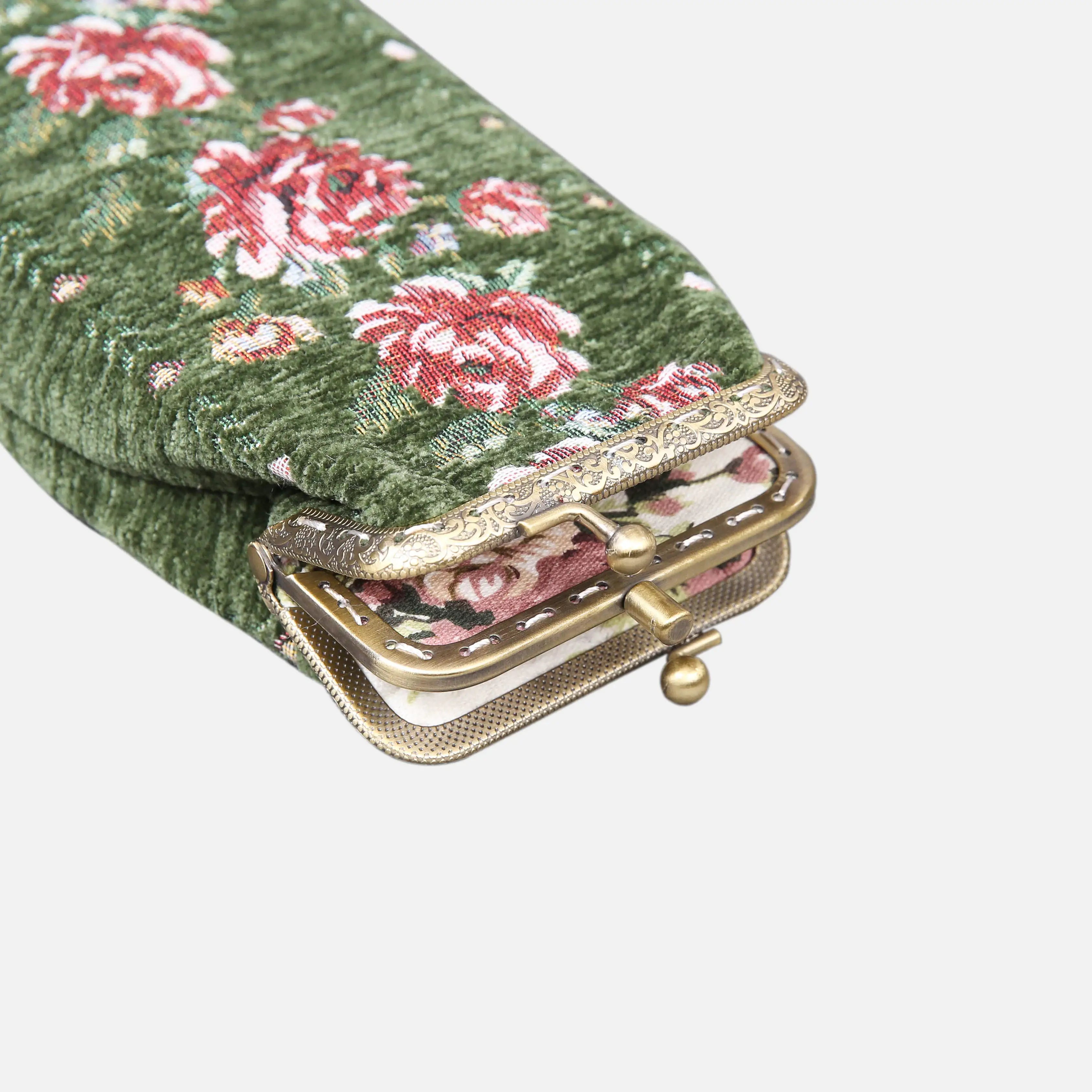 Rose Series Arugula Green Carpet Eyeglasses Case Rose Trail of America opening-9