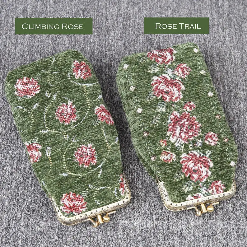 Rose Series Arugula Green Carpet Eyeglasses Case of America two styles-10