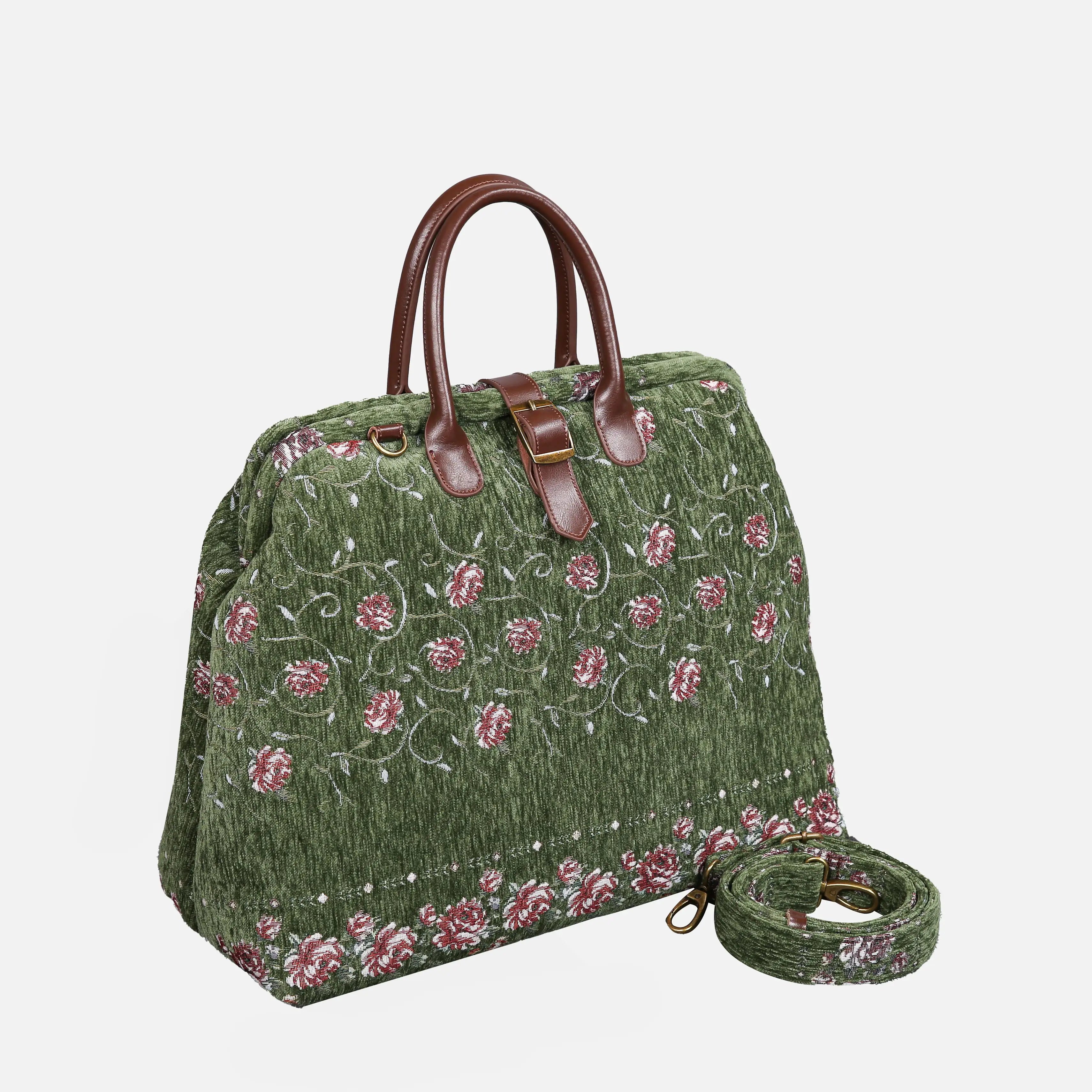 Climbing Rose Arugula Mary Poppins Weekender Carpetbag of America front side