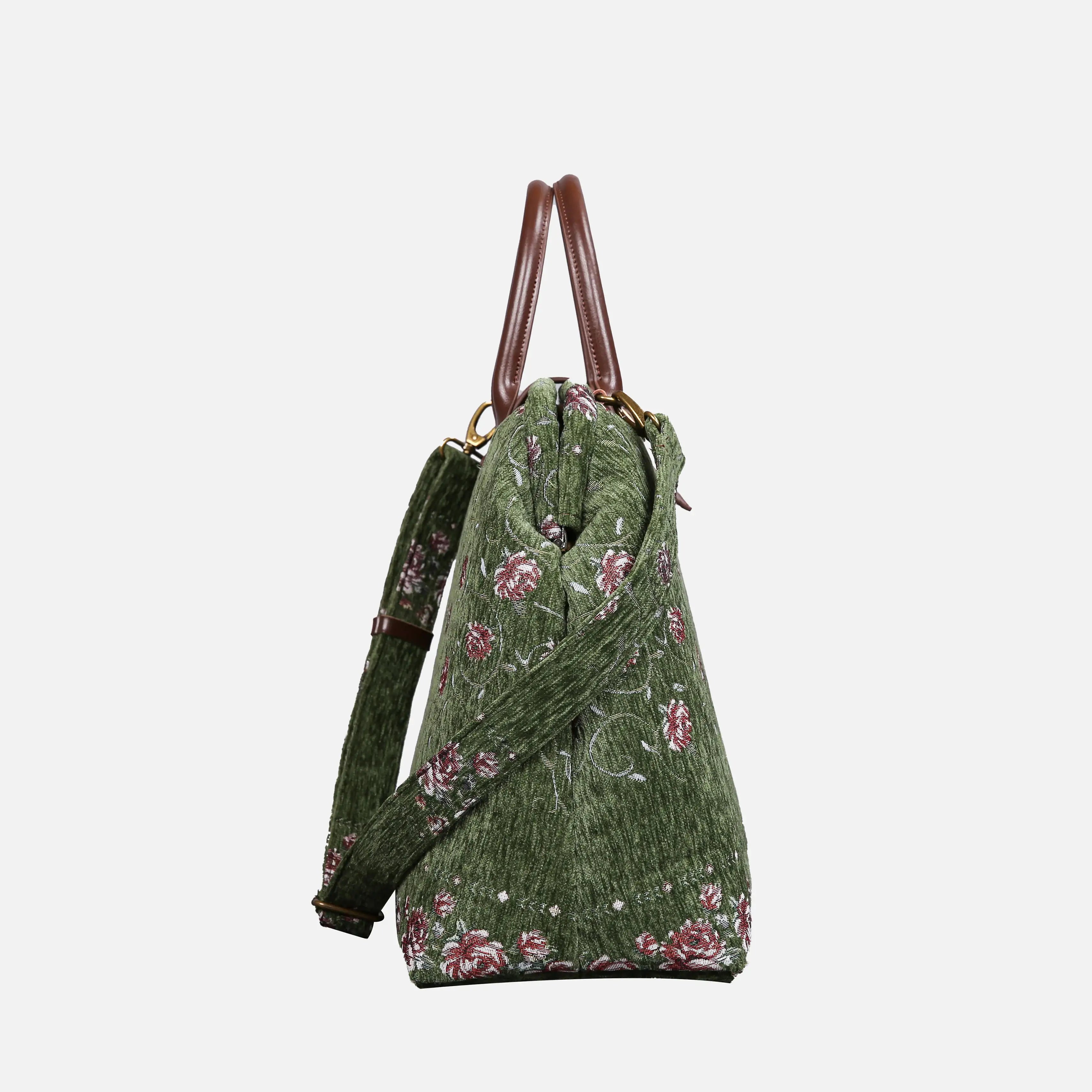 Climbing Rose Arugula Mary Poppins Weekender Carpetbag of America side