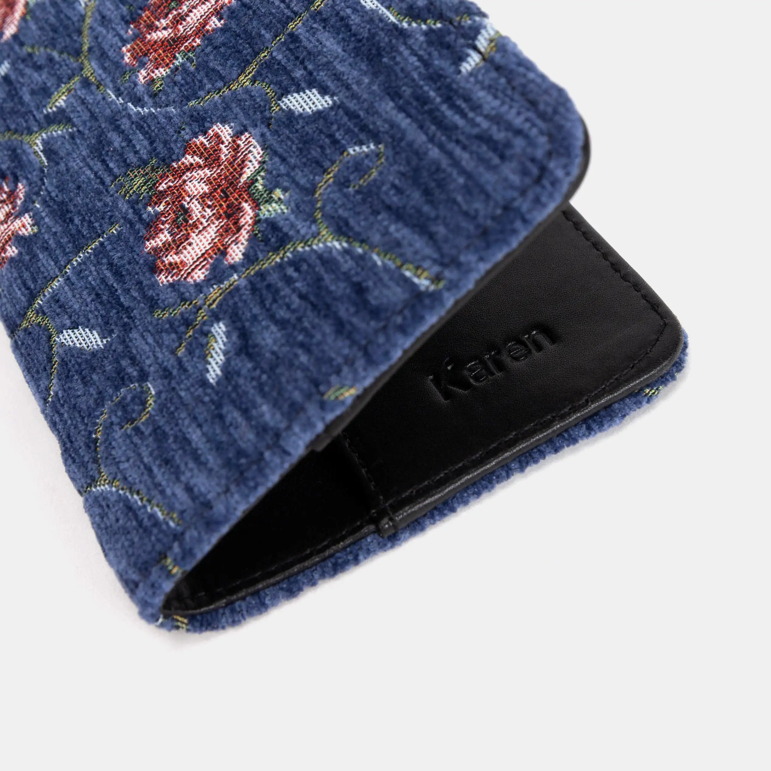 Checkbook Cover Climbing Rose Blue of America personalization