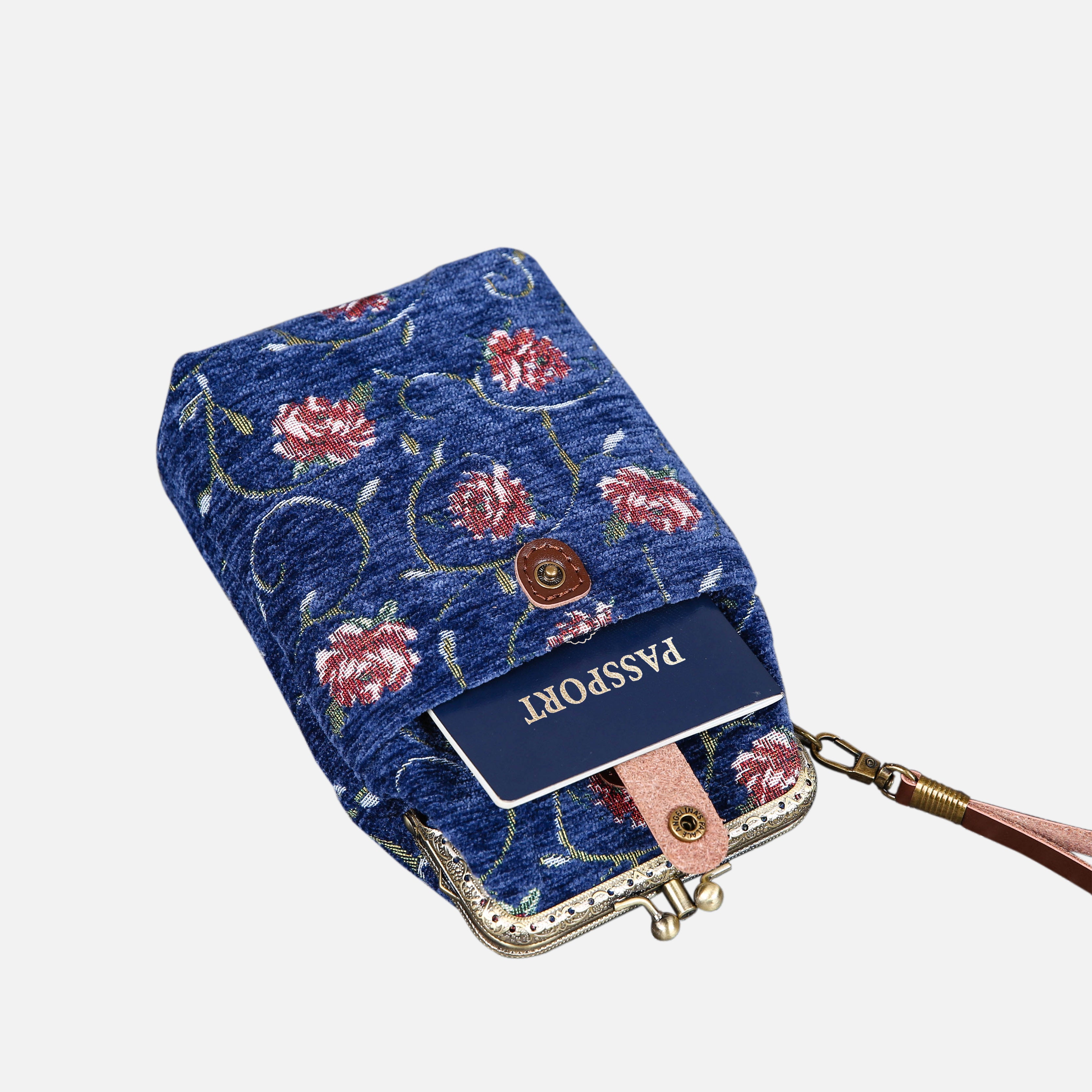 Climbing Rose Blue Series Carpet Phone Case Carpetbag of America Climbing Rose pocket