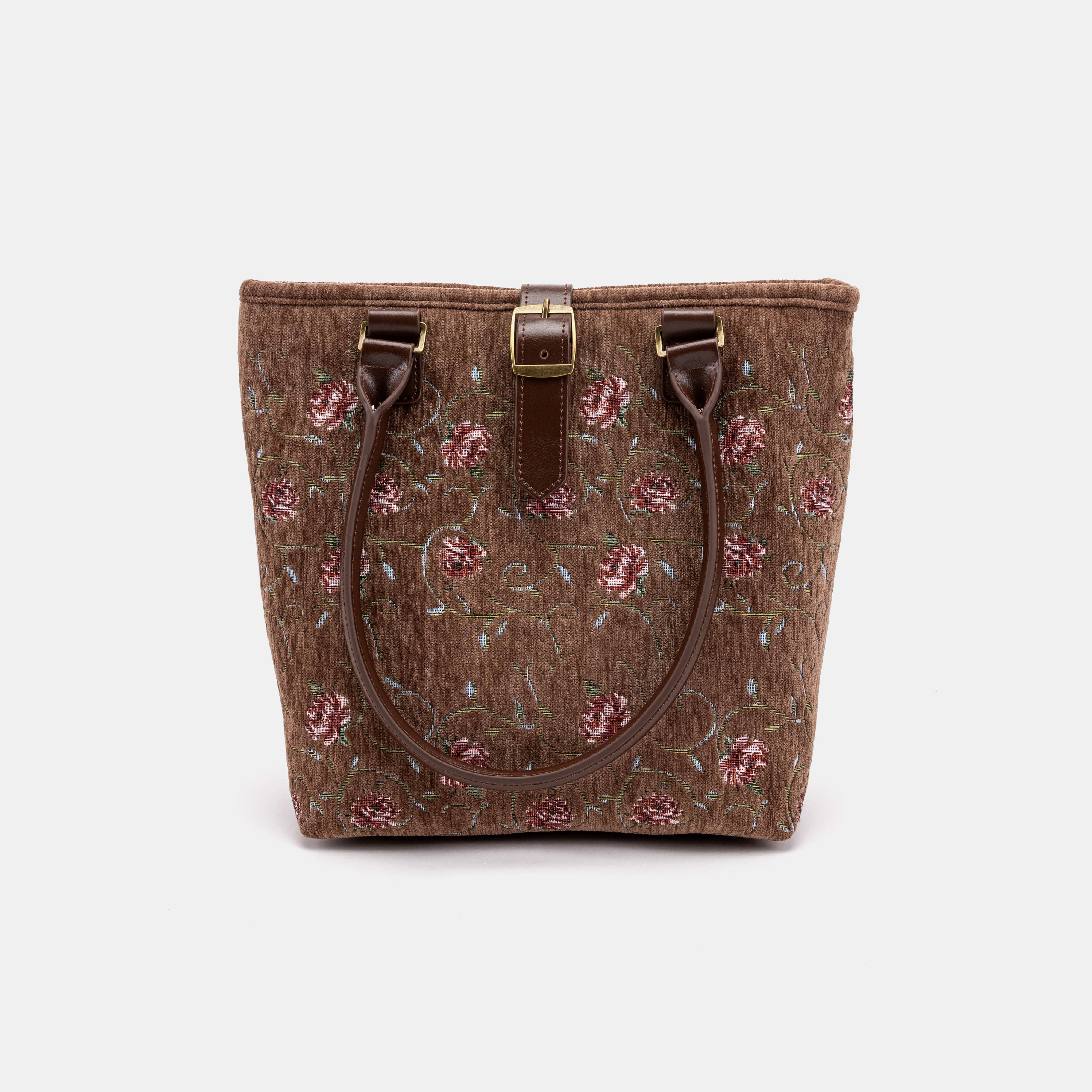 Climbing Rose Coffee Everyday Tote Bag of America with shoulder strap