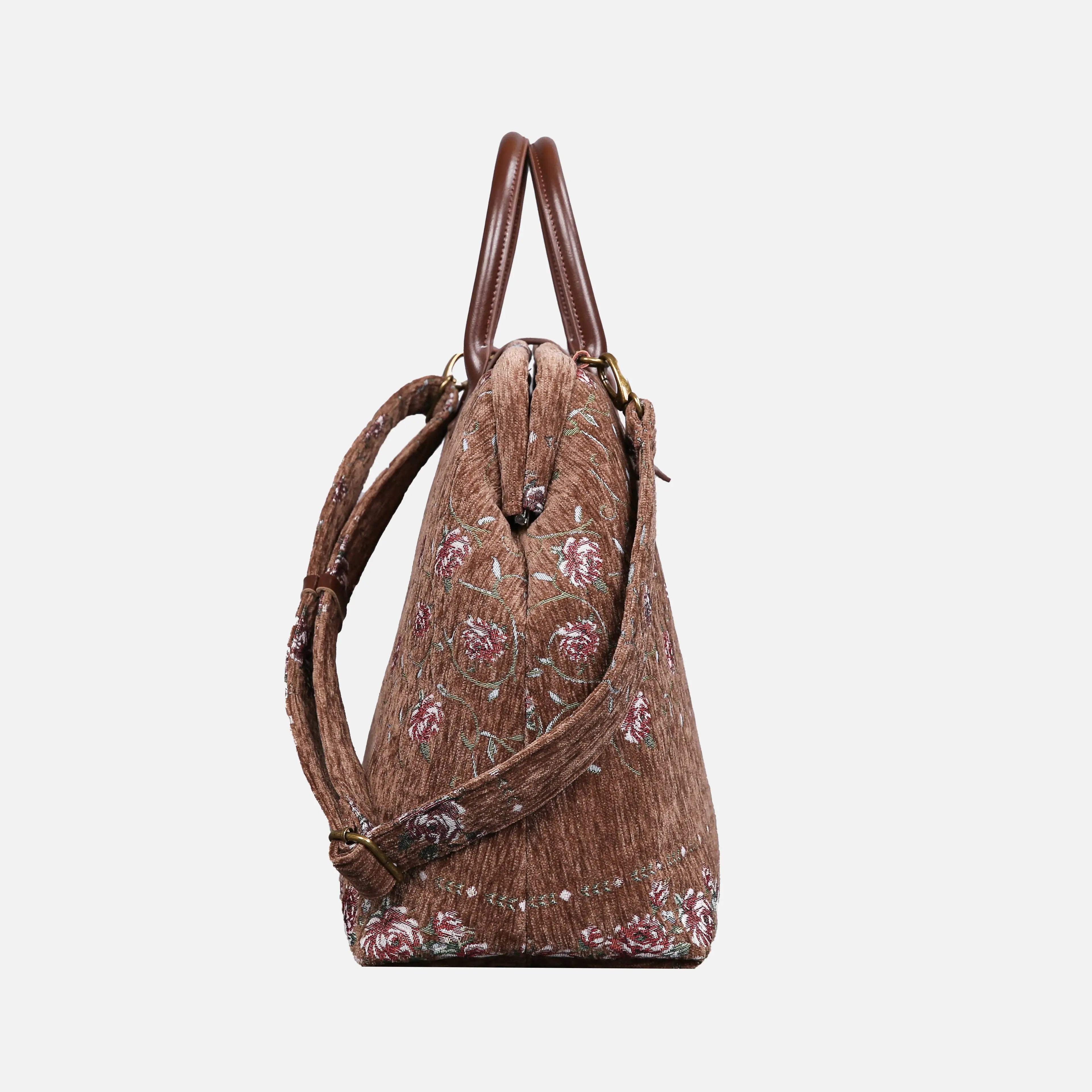 Climbing Rose Coffee Mary Poppins Weekender Carpetbag of America side