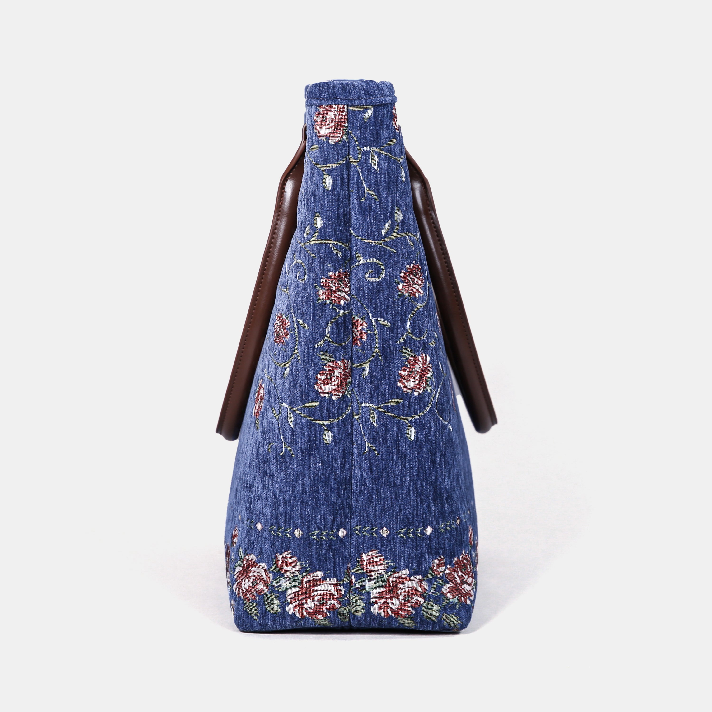 Climbing Rose Pattern Carpet Tote Shopper carpet bag of America side