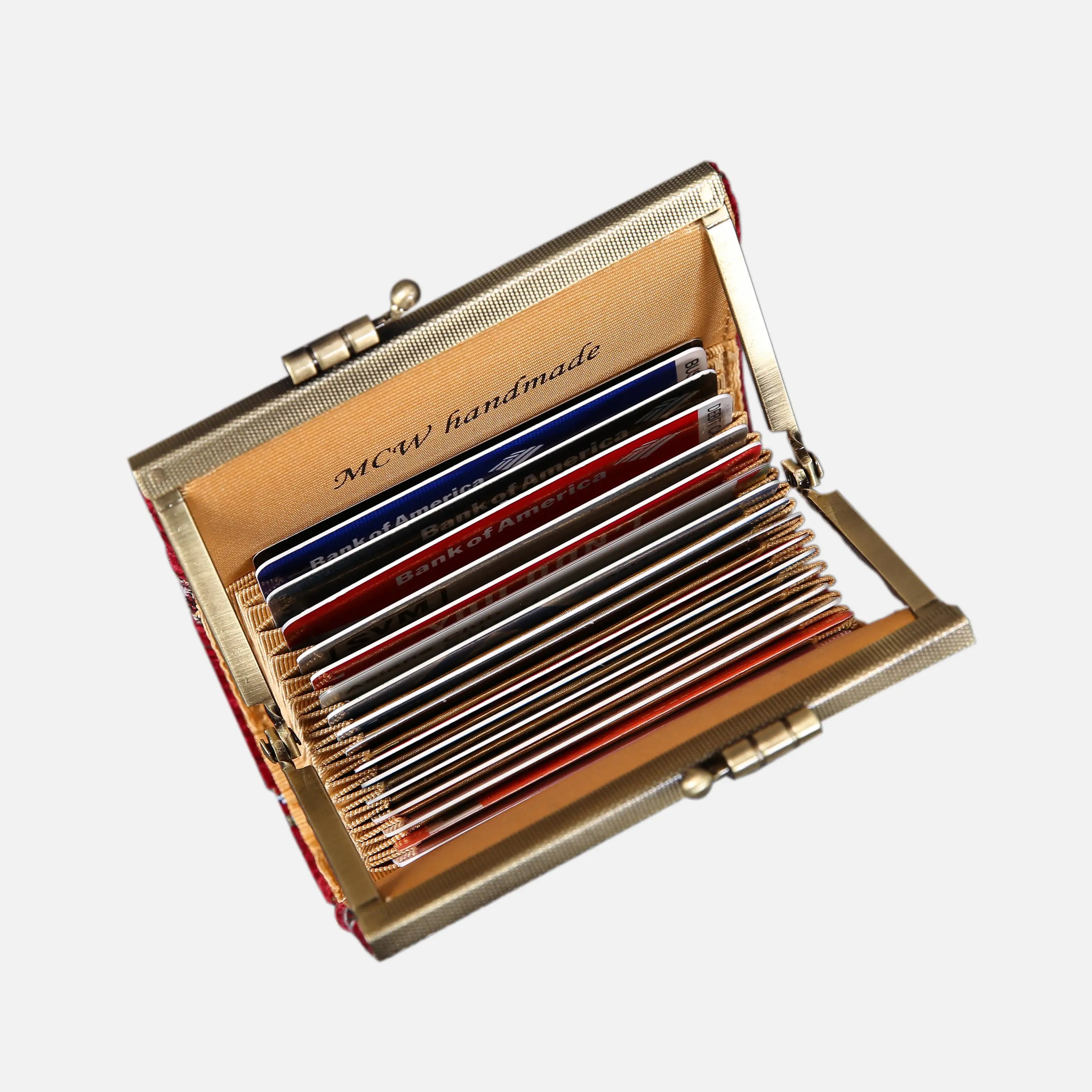 Climbing Rose Red Card Wallet  of America 17 slots in use